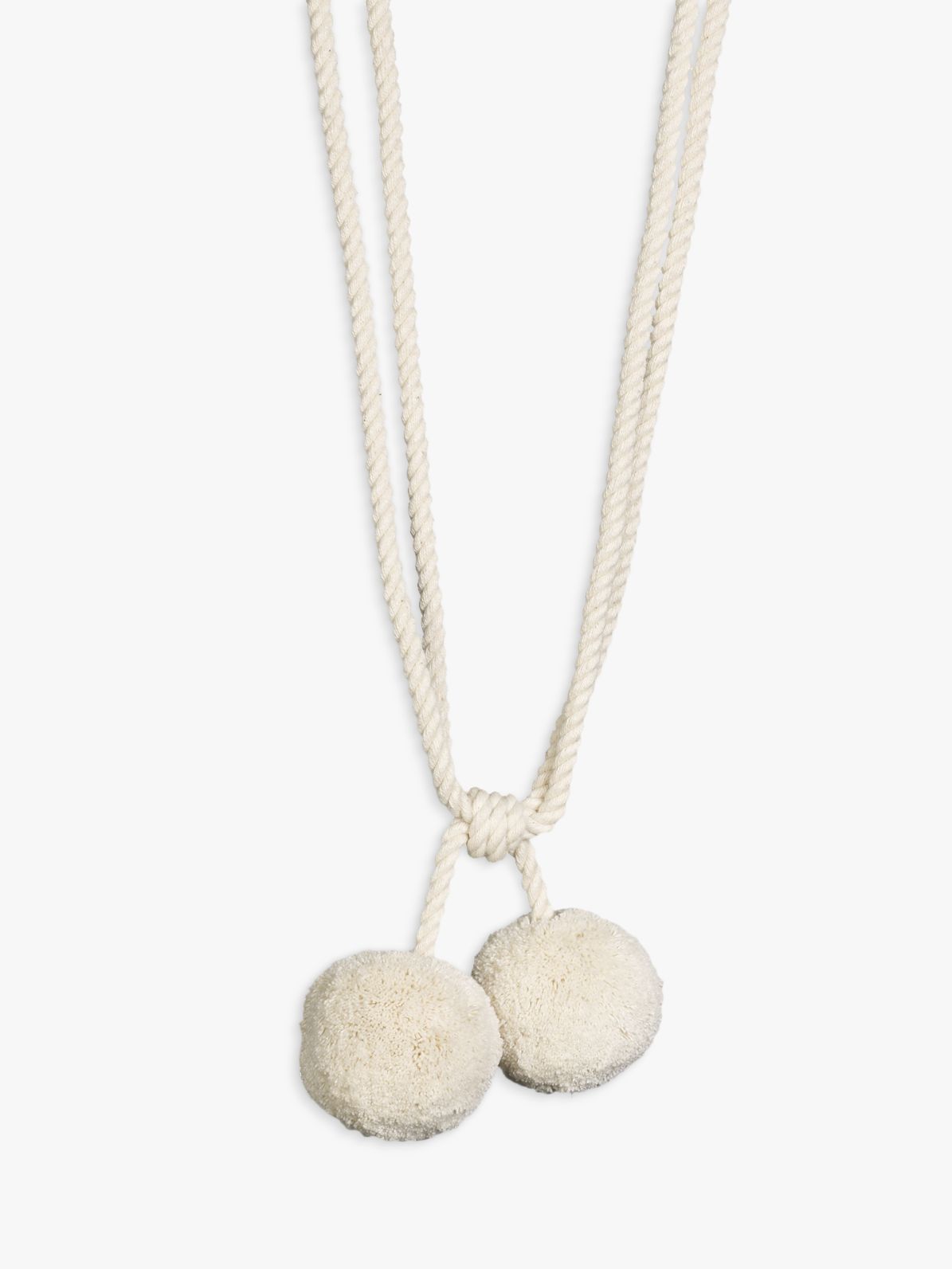 Double Pom Pom Tie Back, Natural