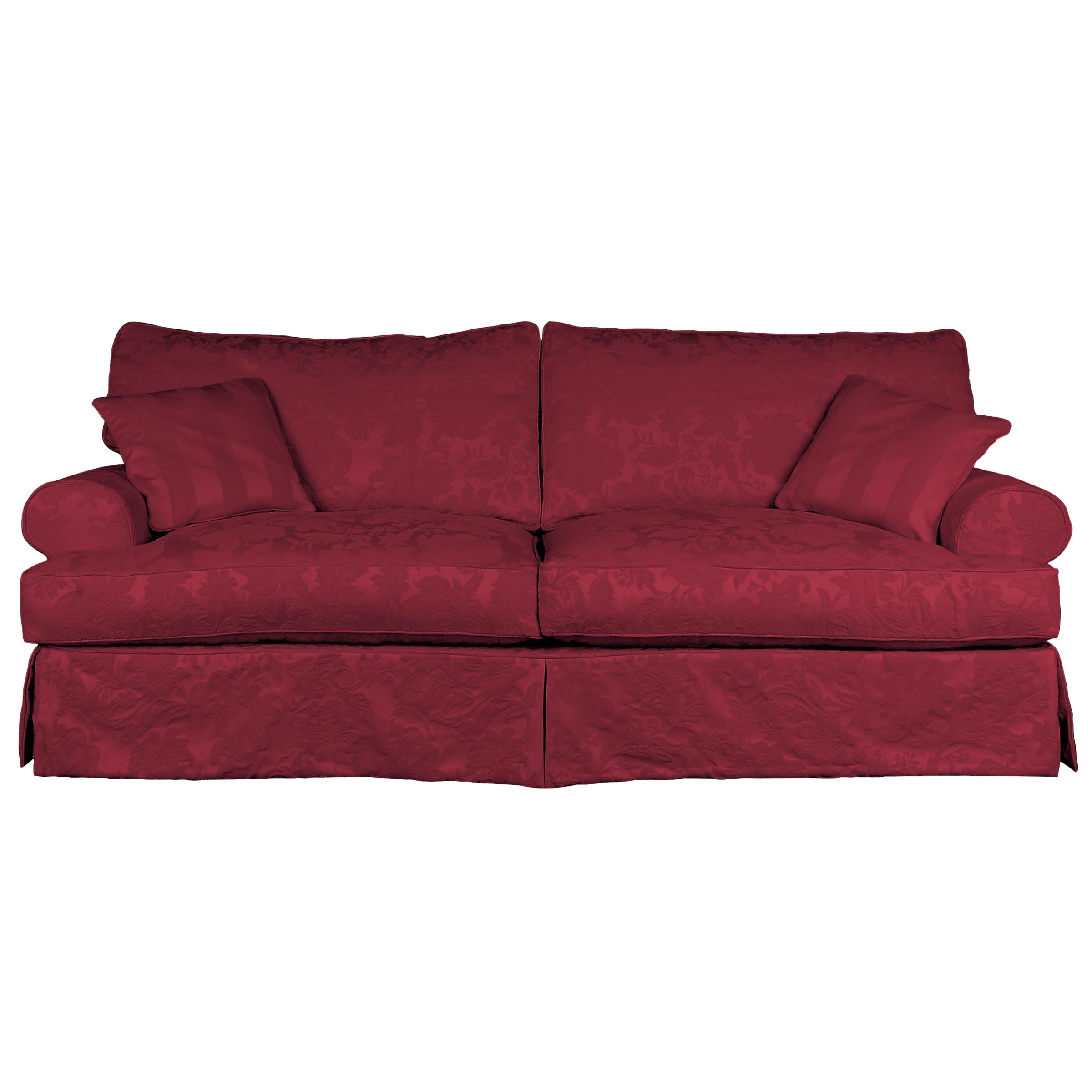 John Lewis Sorrento Grand Sofa, Claret at John Lewis