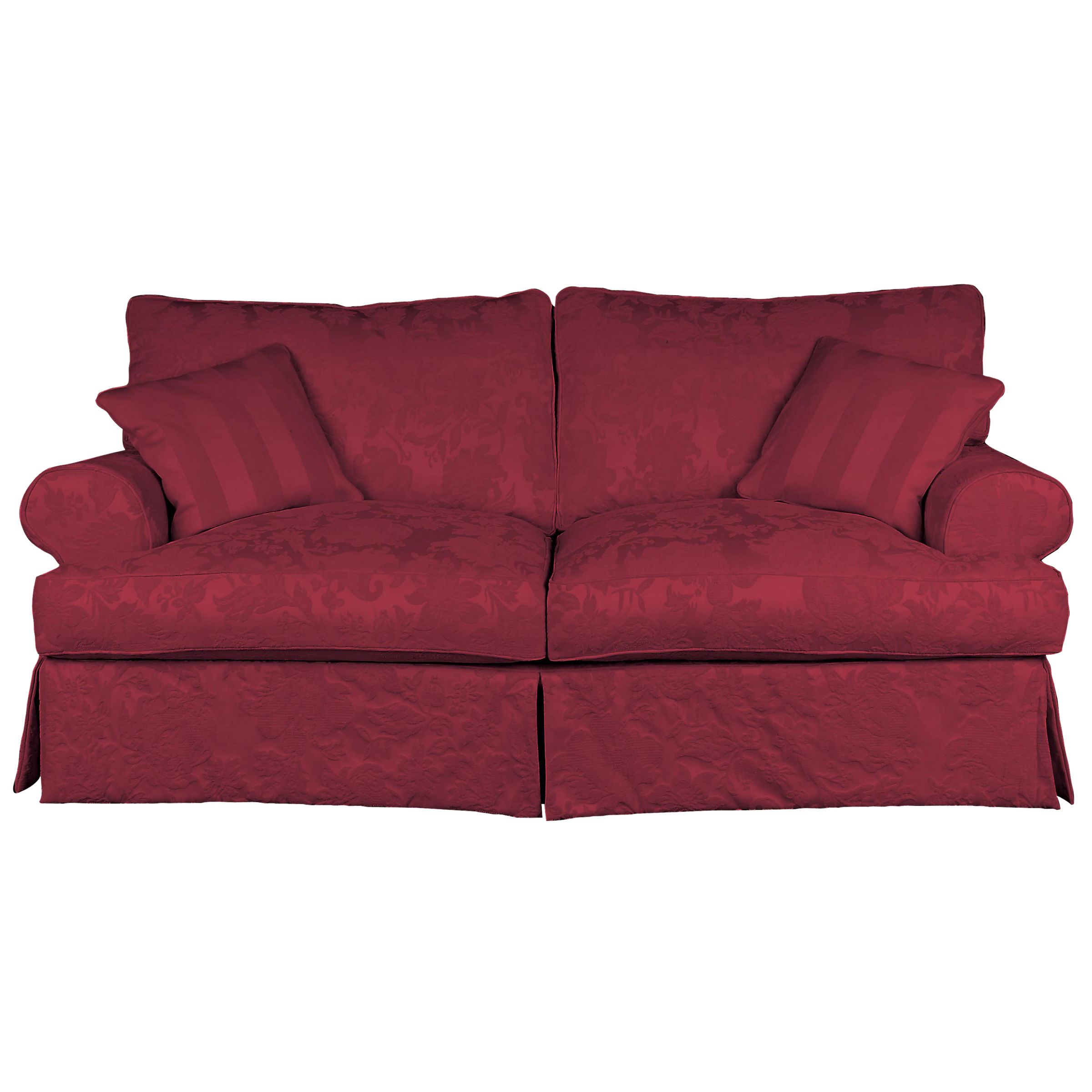 John Lewis Sorrento Large Sofa, Claret at JohnLewis