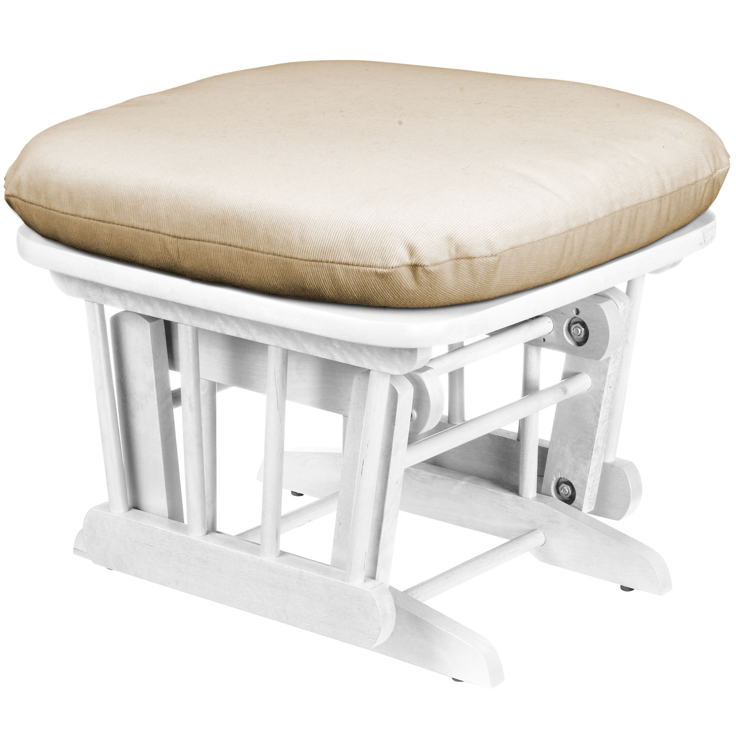 Glider Stool, Soft Beige/White