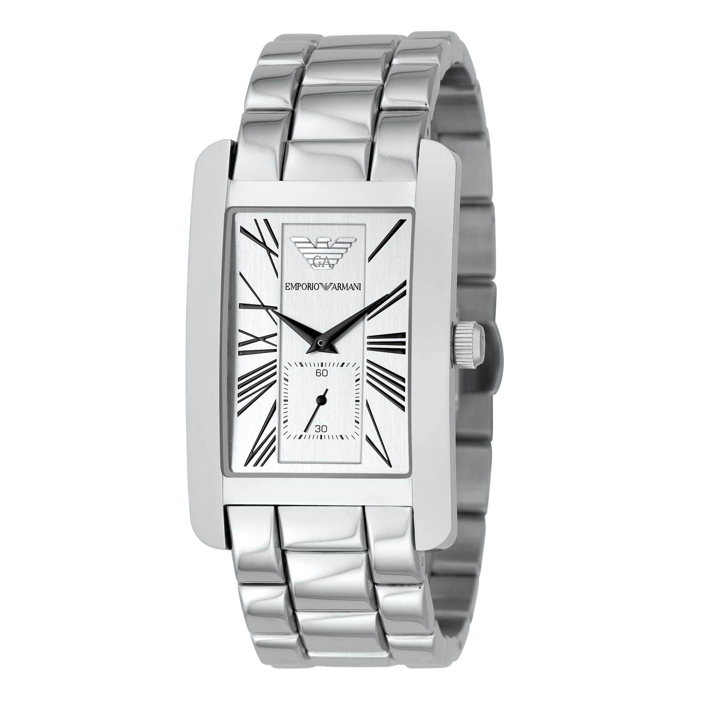 Emporio Armani R0145 Silver Dial Men's Watch at John Lewis