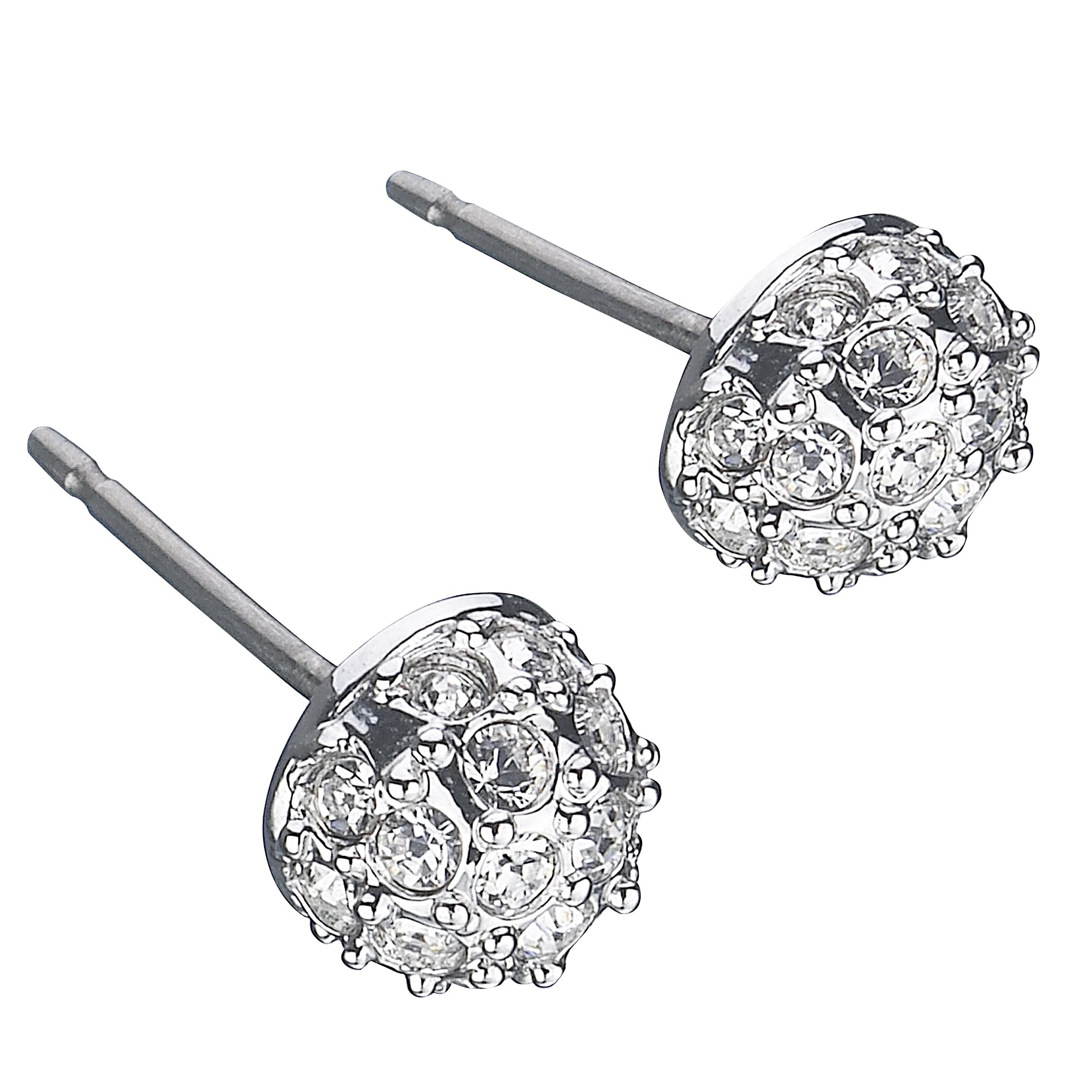 Cachet London Pave Half Ball Stud Earrings