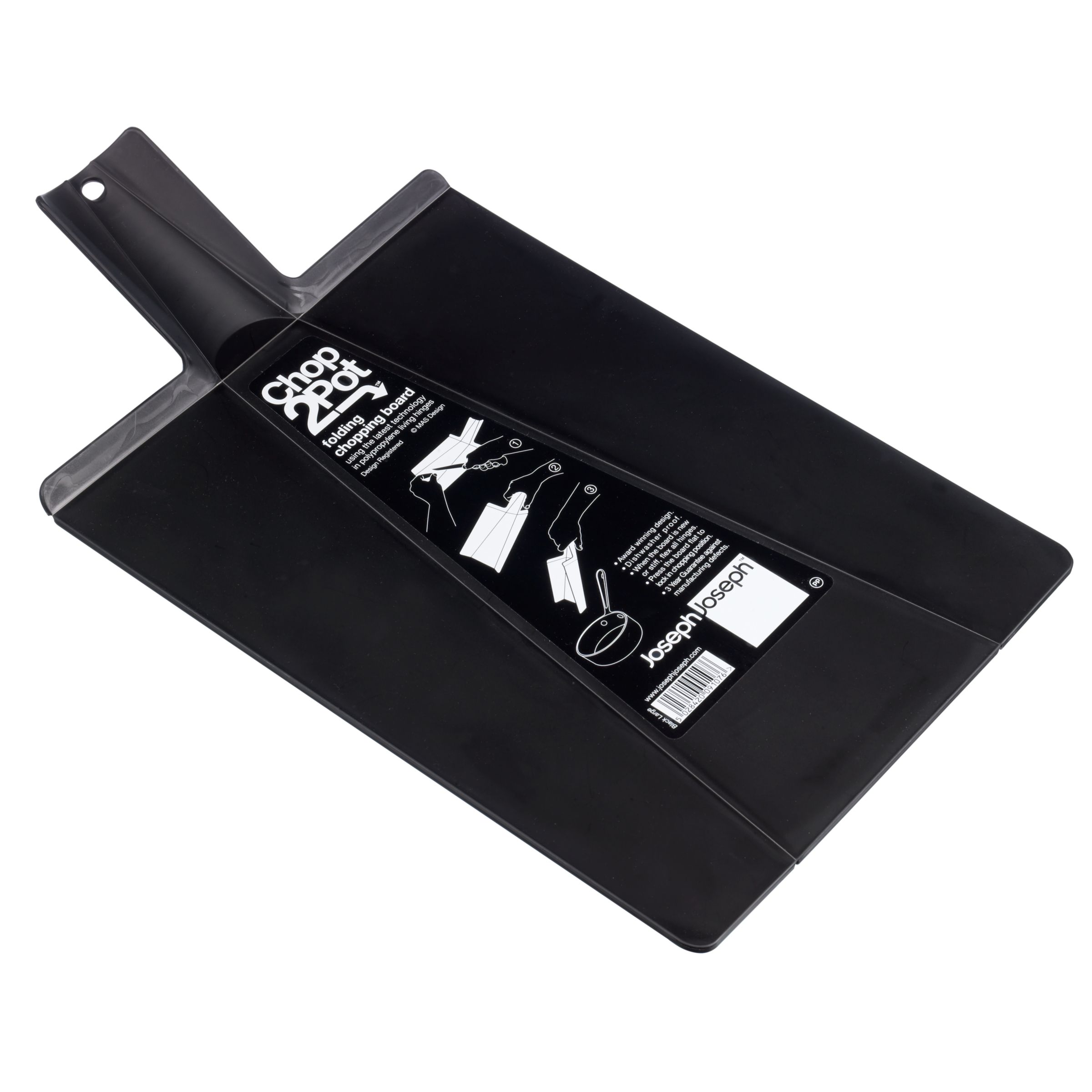 Joseph Joseph Chop 2 Pot Chopping Board Black