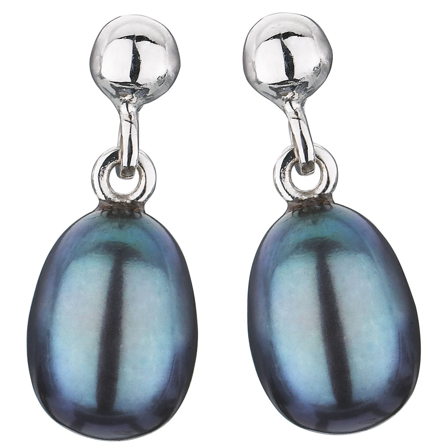 EWA Fresh Water Pearl Drop Earrings, Grey