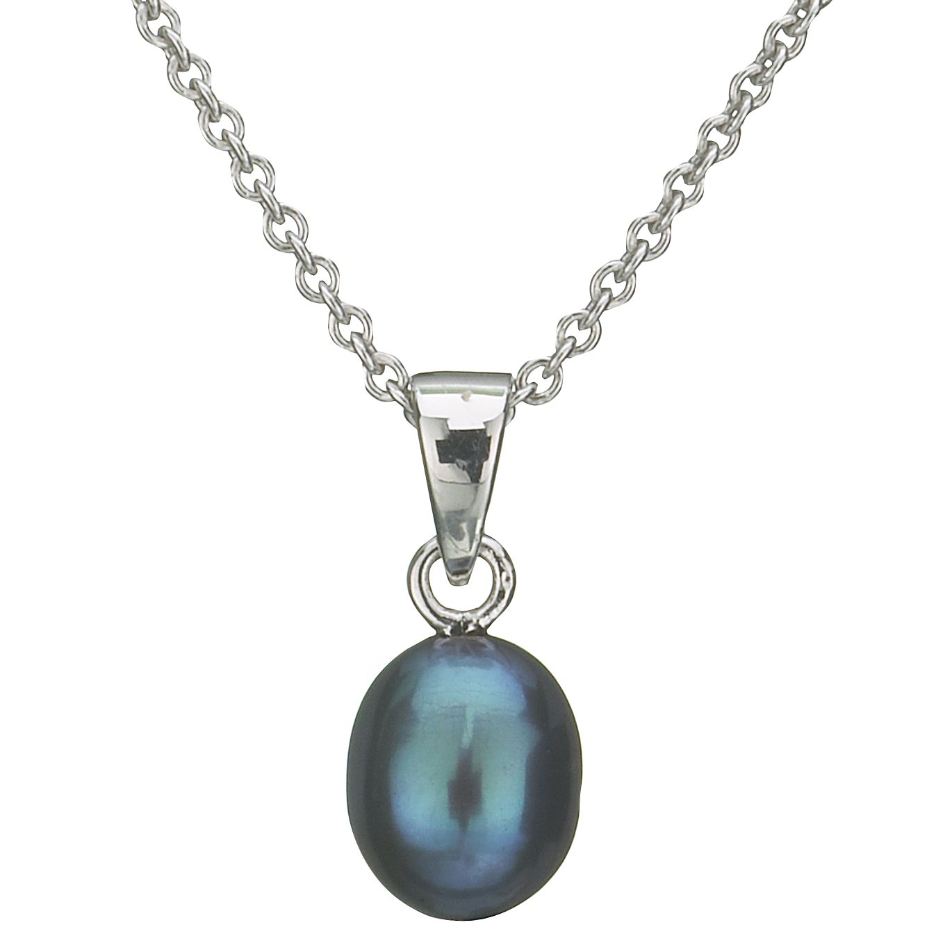 London Road Grey Pearl Drop Pendant