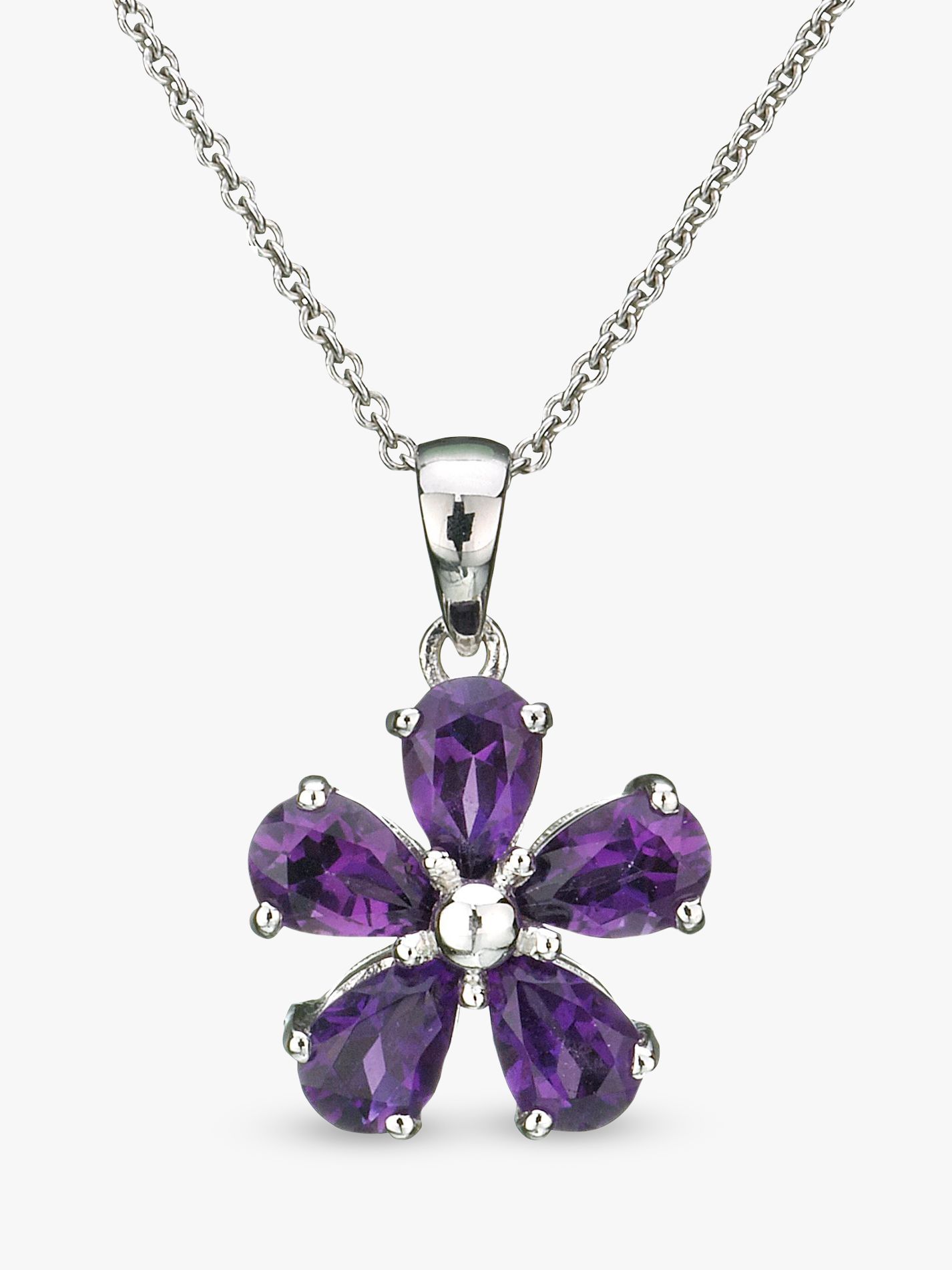 EWA Violet Amethyst Flower Pendant