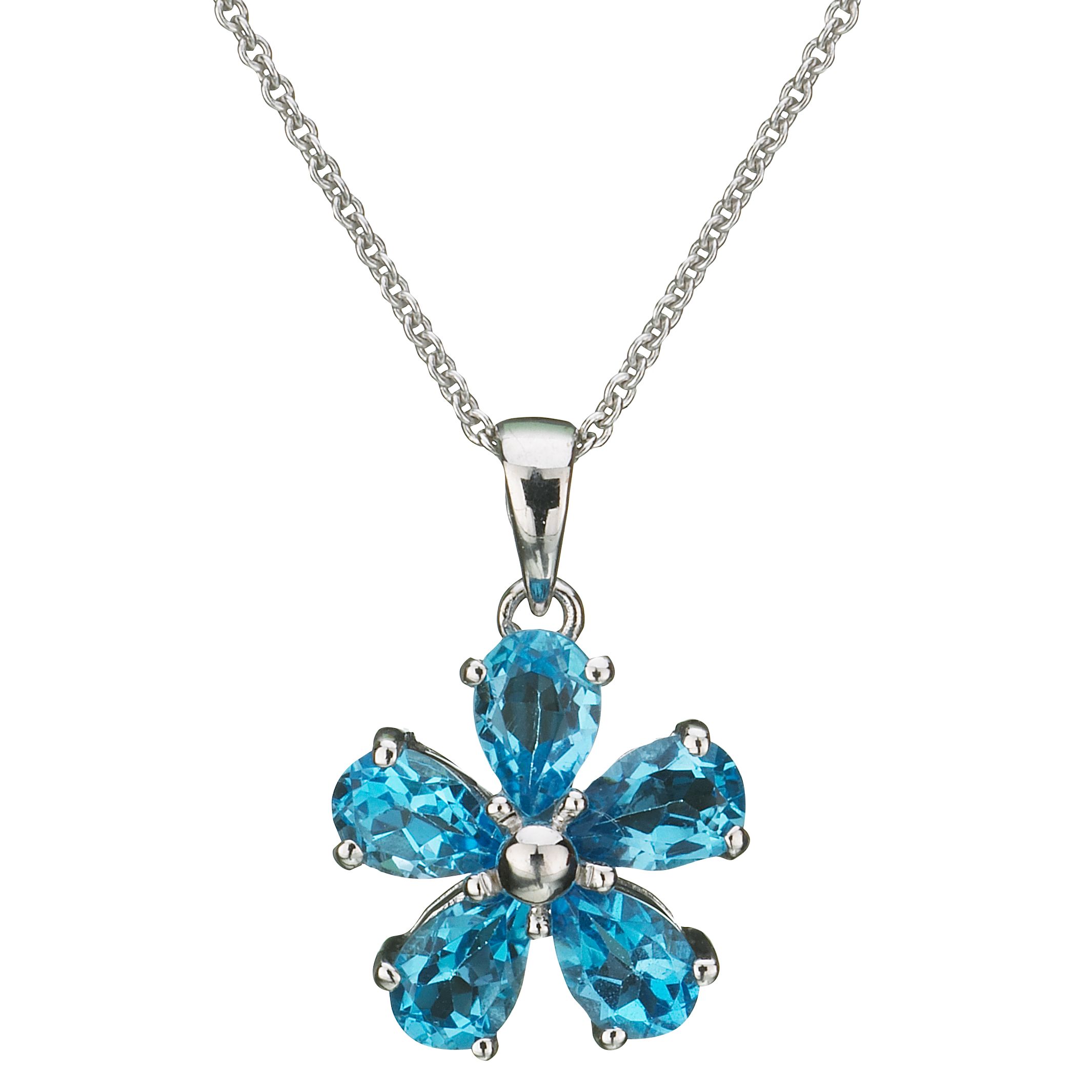 EWA Blue Topaz Flower Pendant EWA Blue Topaz Flower Pendant