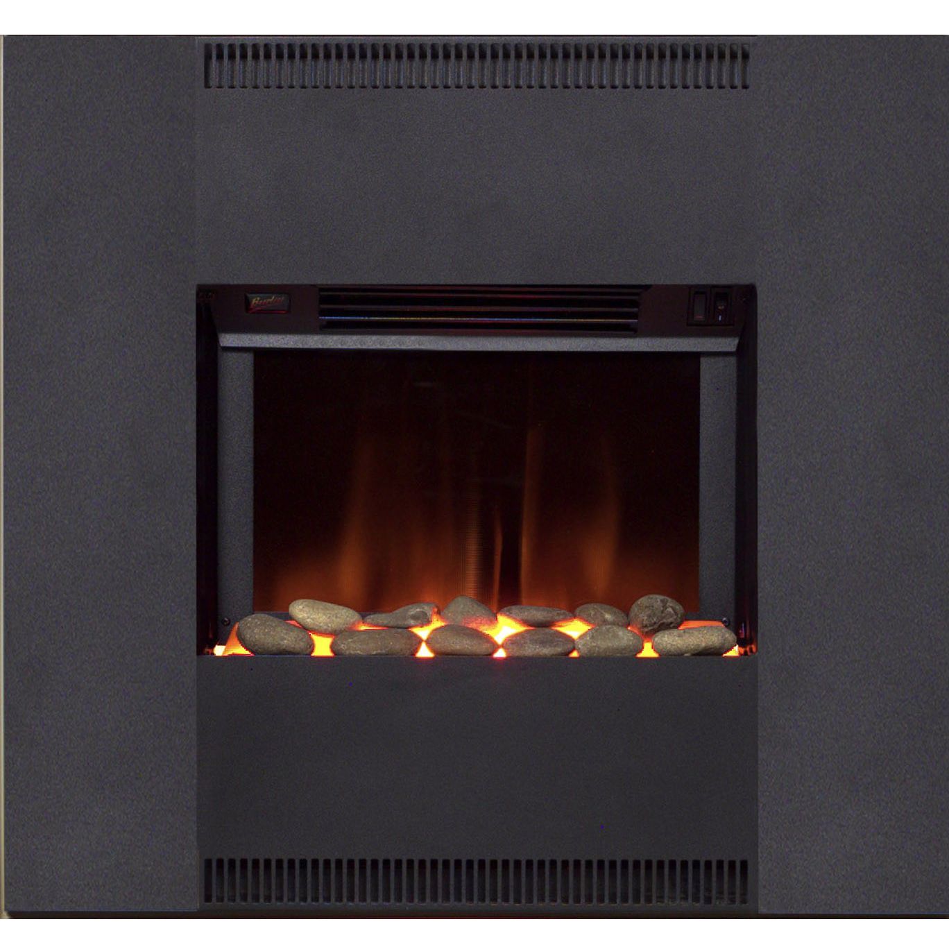 Burley Fuel-Effect Electric Fire, Oakham 537BL-R, Black at John Lewis