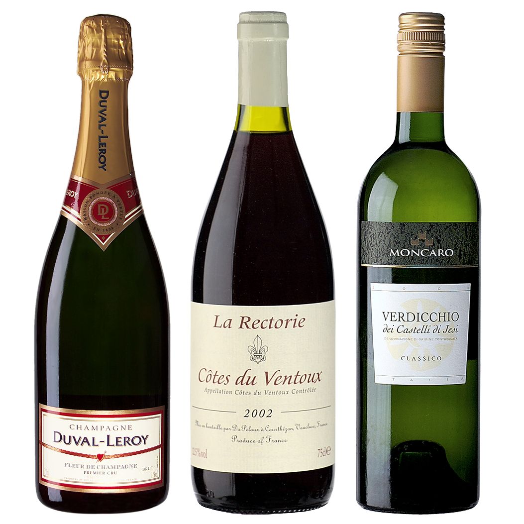 Champagne and Wine Trio