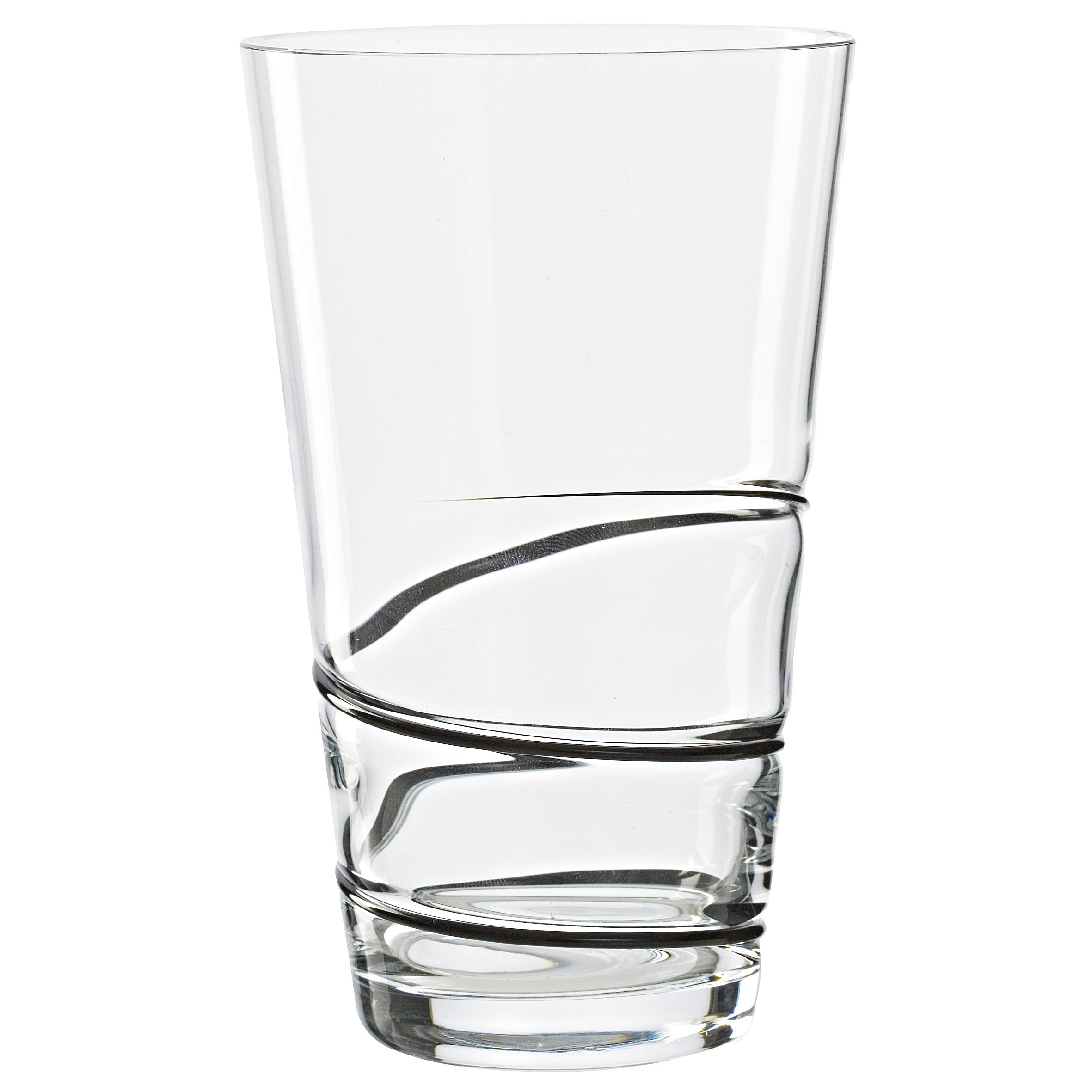 John Lewis Black Spiral Hi-Ball Glass