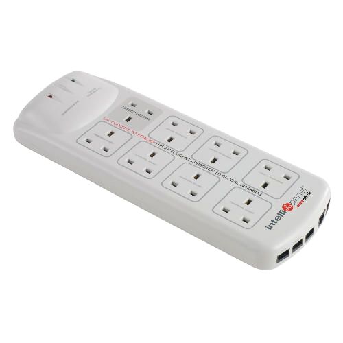 IntelliPanel Energy Saving 8-Way Plug Strip for Desktops