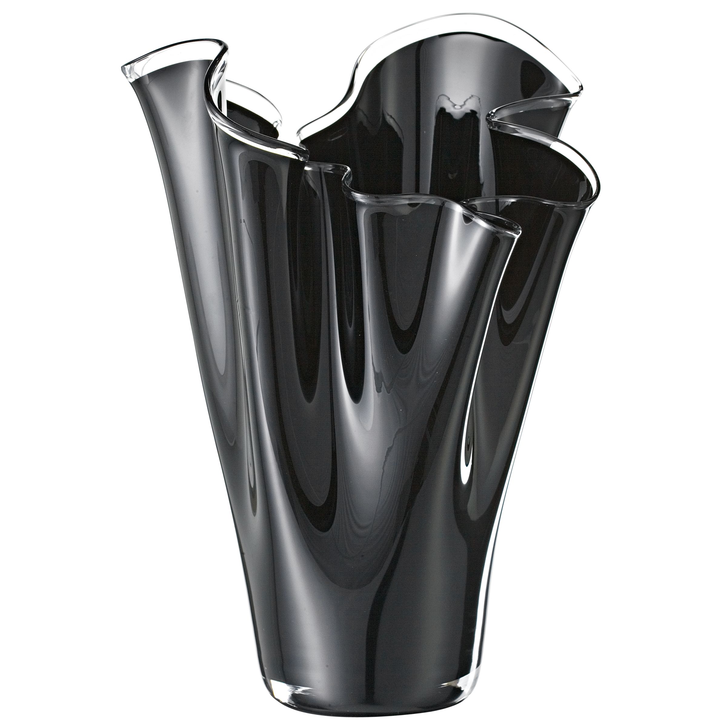 John Lewis Fiord Handkerchief Vase, Black