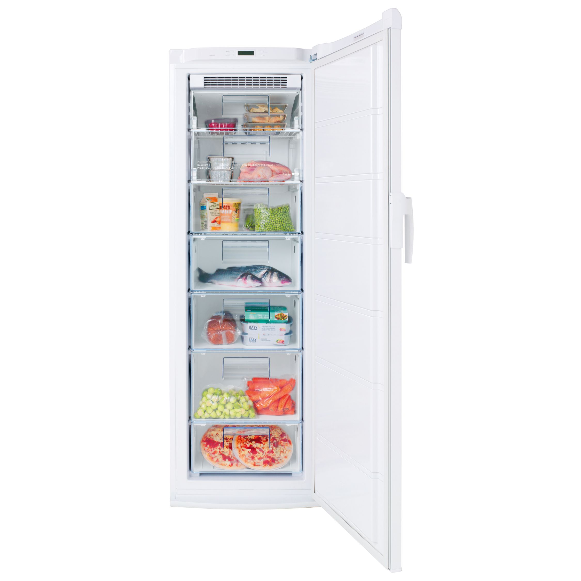 John Lewis JLFZW1810 Tall Freezer White