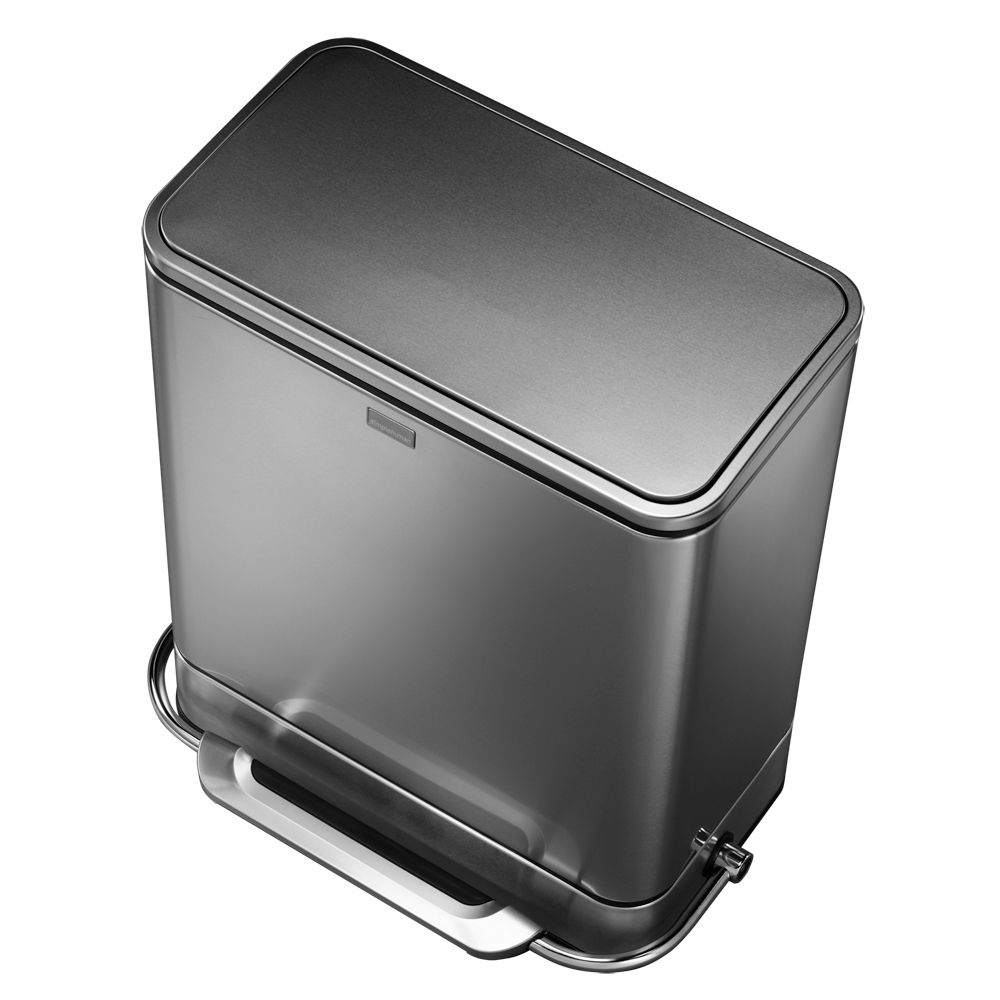 simplehuman Rectangular Steel Bar Pedal bin, 55L at John Lewis