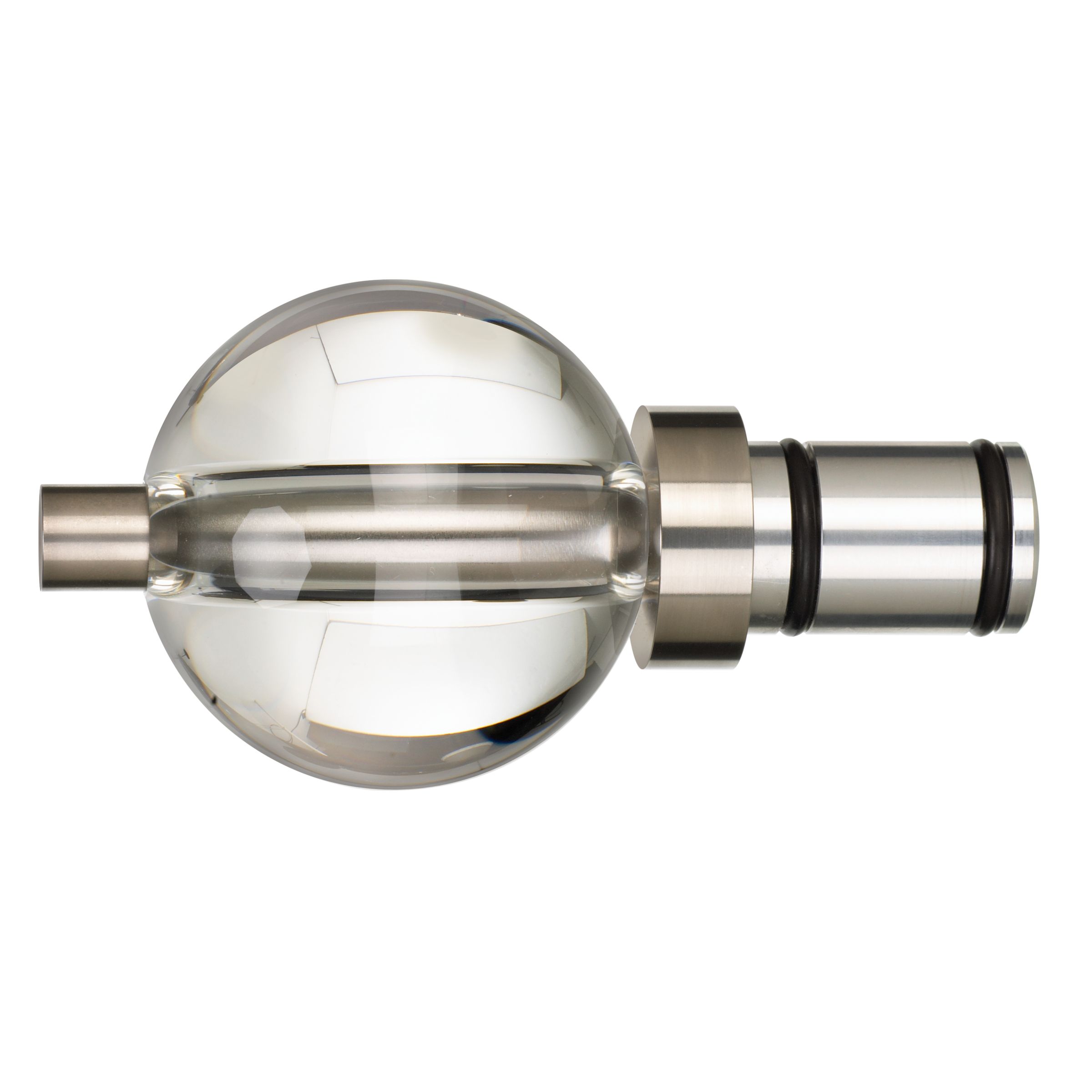 John Lewis Stainless Steel Crystal Effect Finial 30mm