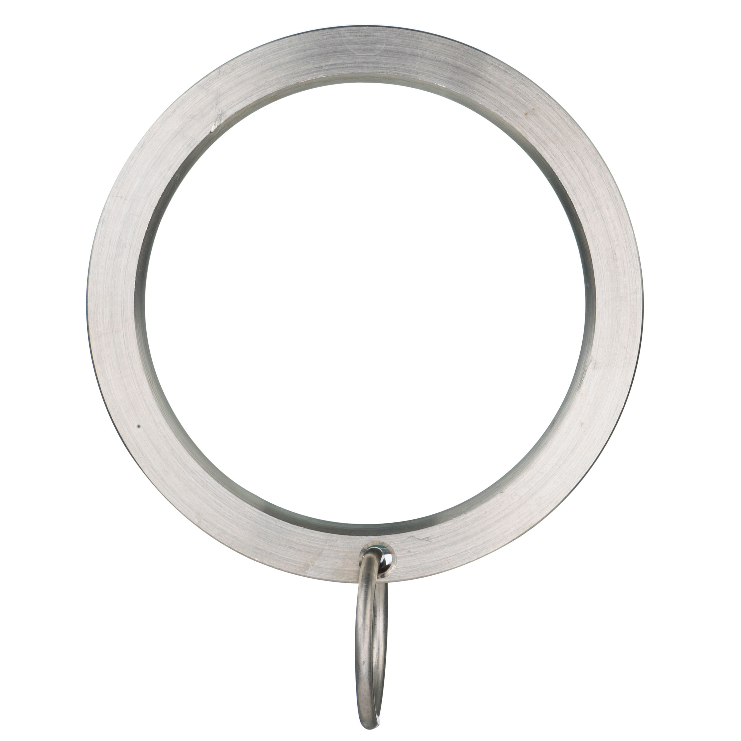 John Lewis Stainless Steel Curtain Rings 30mm Pack of 6