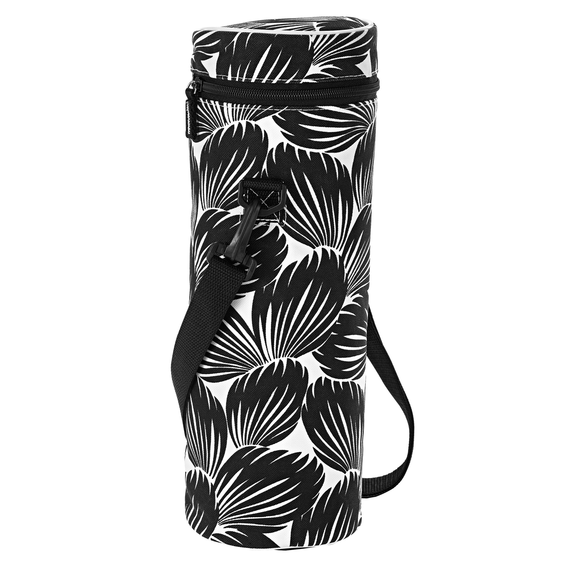 John Lewis Black and White Leaves Bottle Cooler
