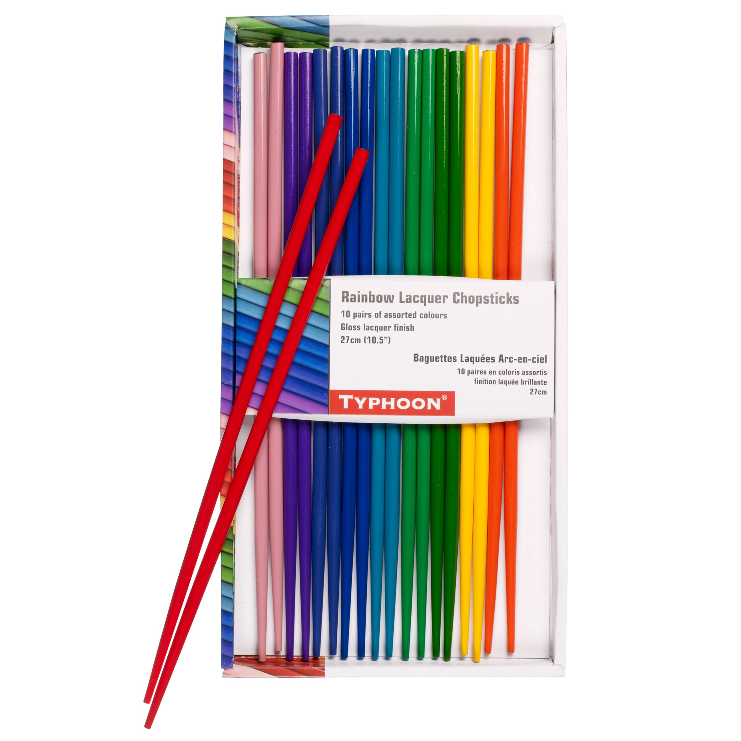 Typhoon Rainbow Chopsticks, 10 Pairs