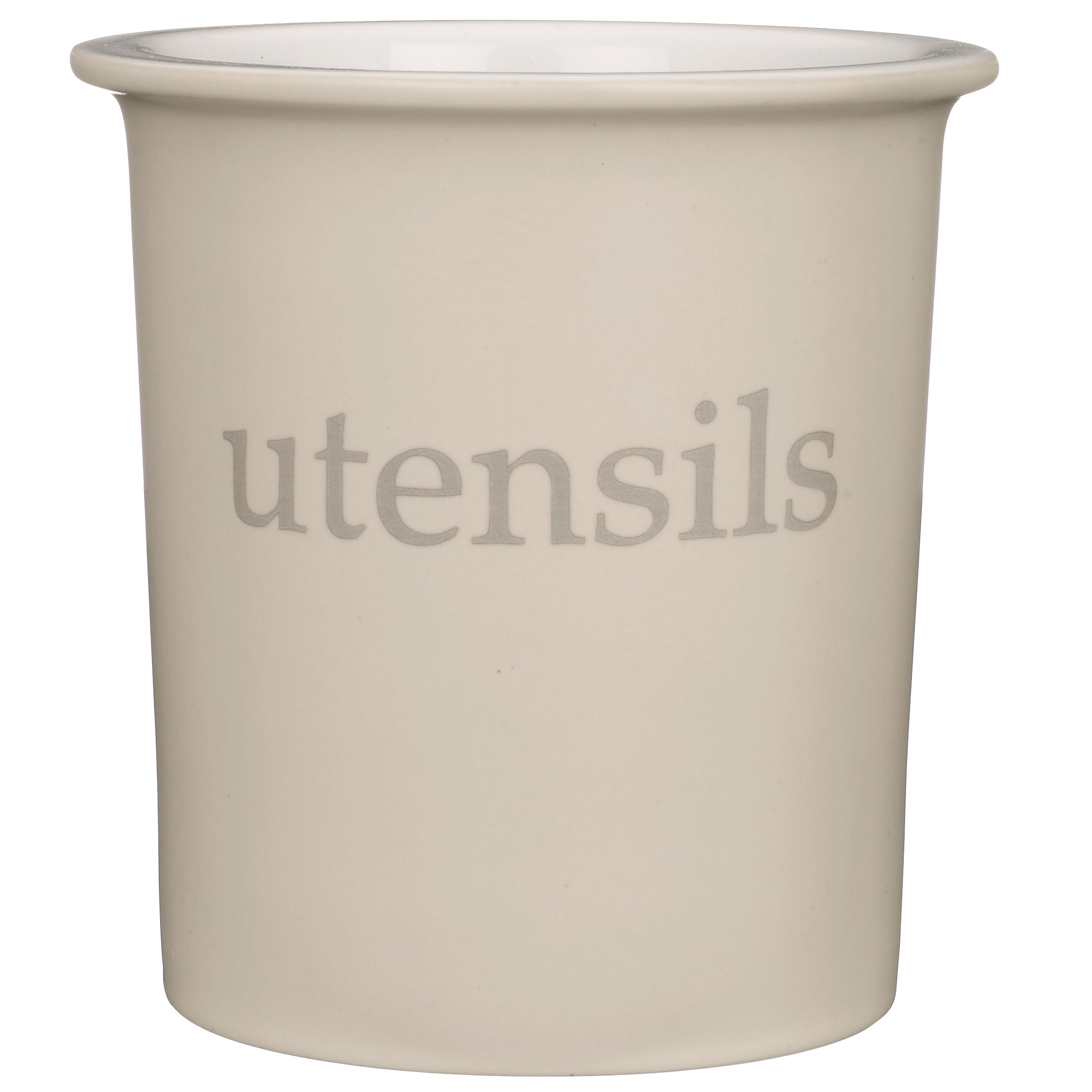 John Lewis Ceramic Utensil Pot Vanilla