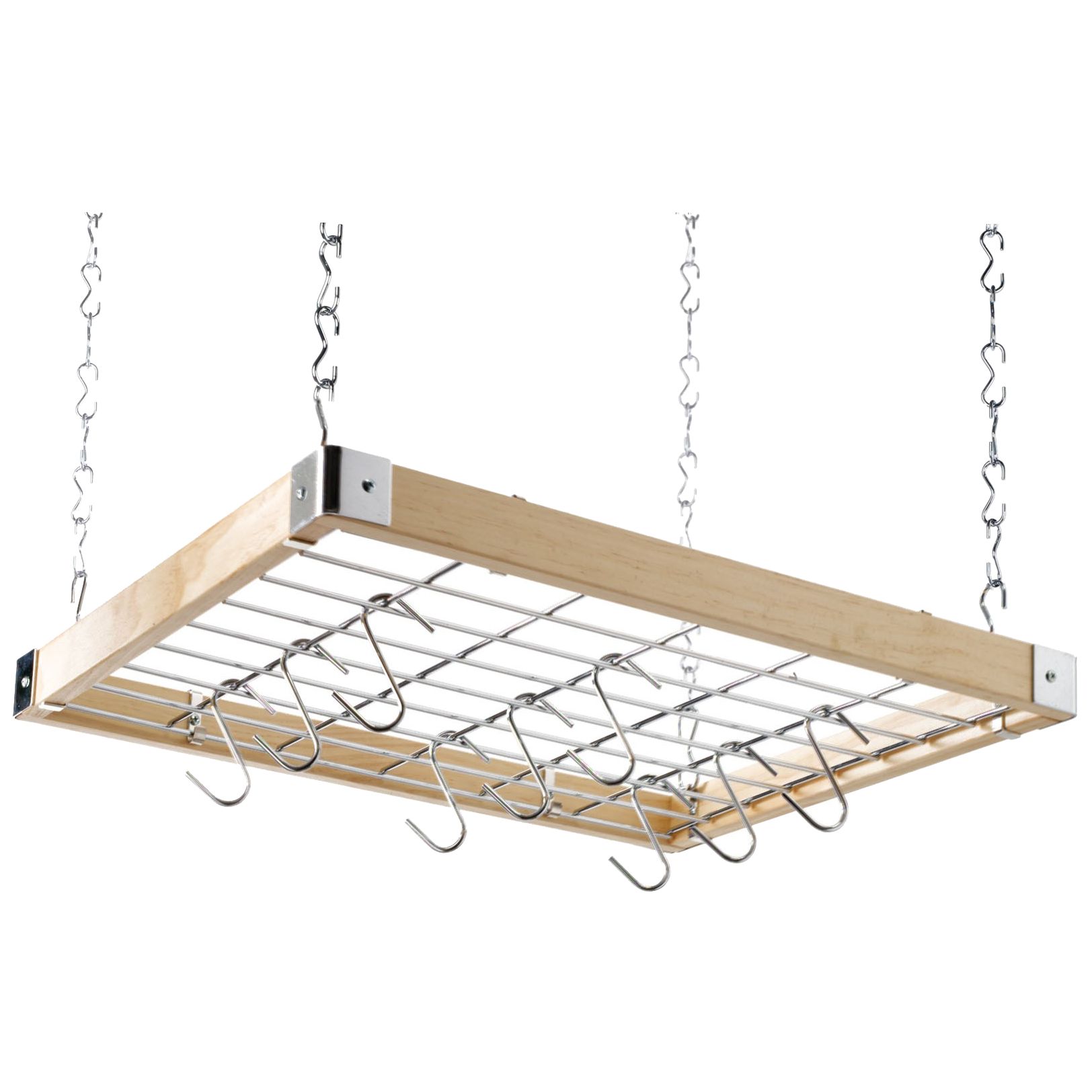 Hahn Square Wooden Ceiling Pan Rack 40293