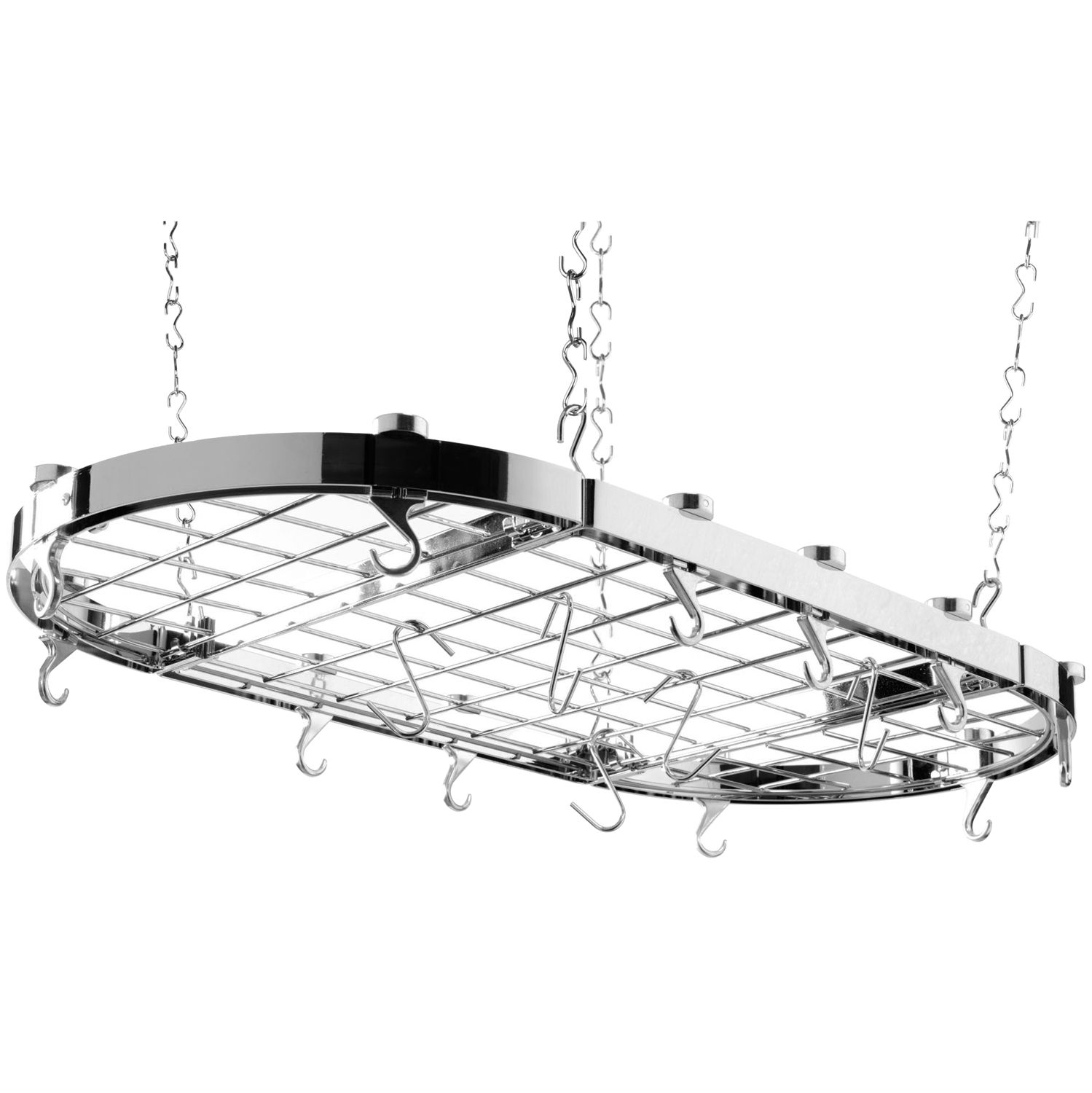 Hahn Oval Chrome Ceiling Pan Rack 40801