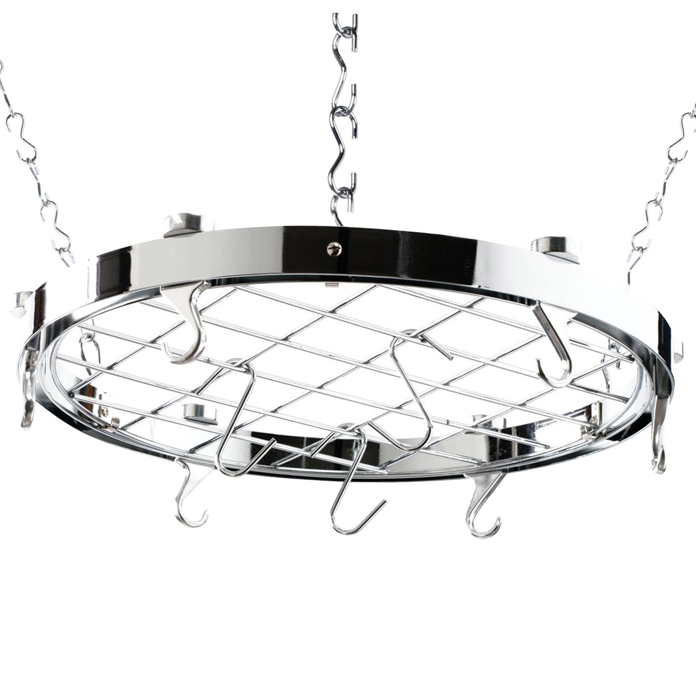 Hahn Round Chrome Ceiling Pan Rack 40803
