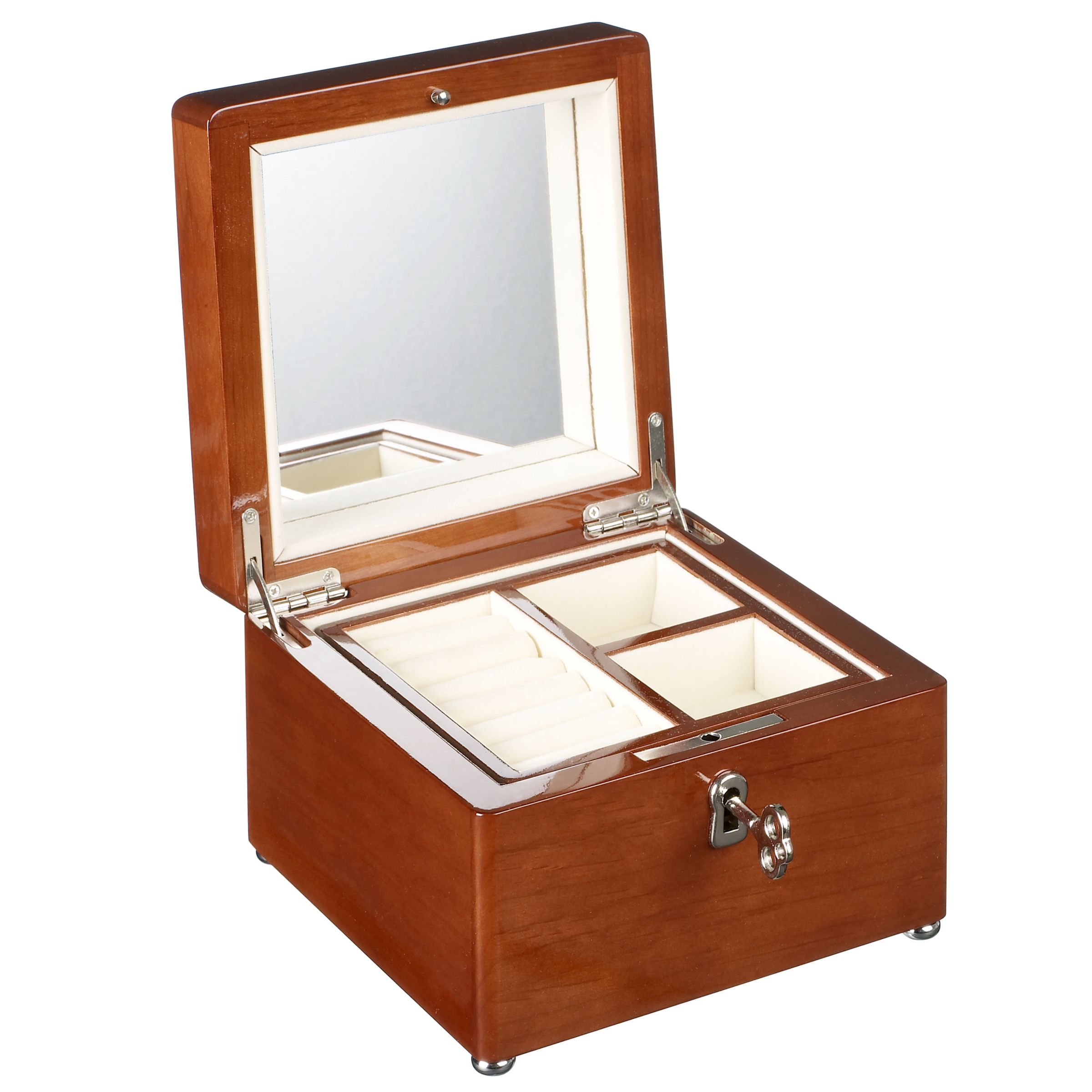 John Lewis Jewellery Box, Walnut, Medium