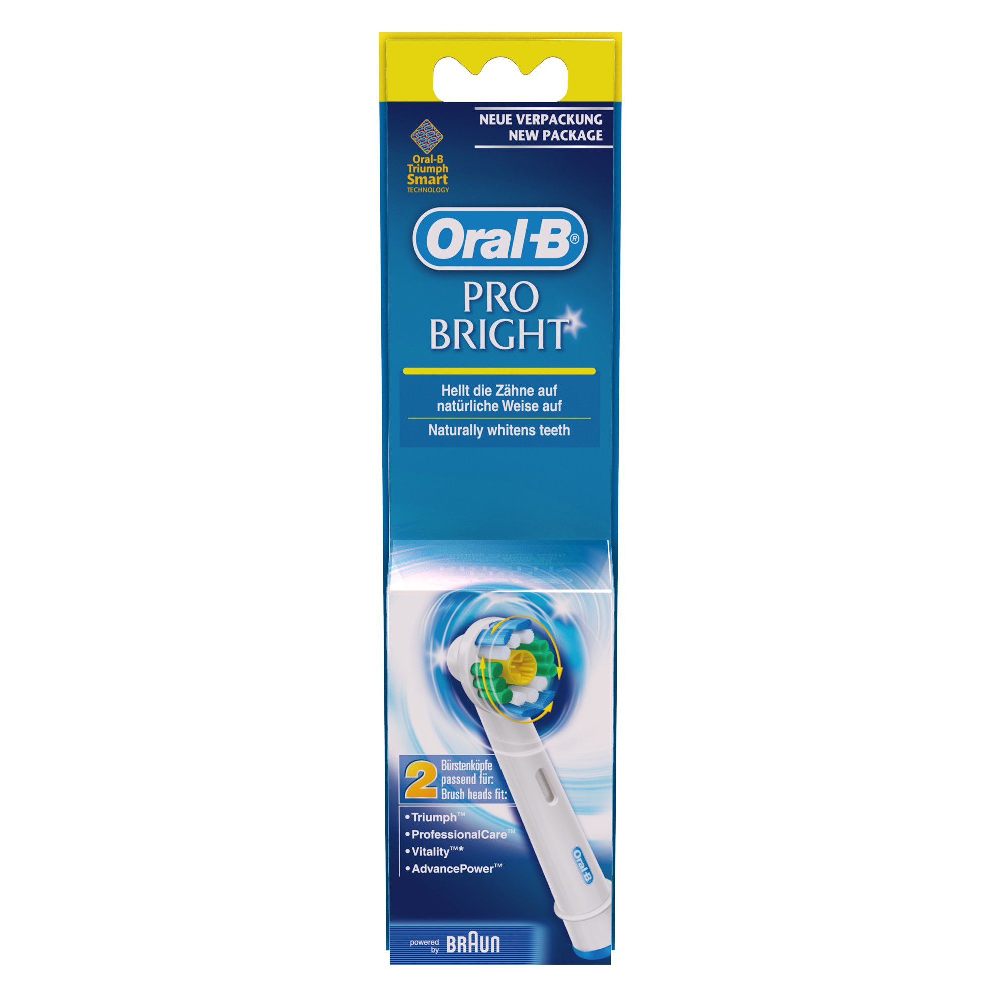 Braun OralB Pro White Toothbrush Refills EB182S Pack of 2