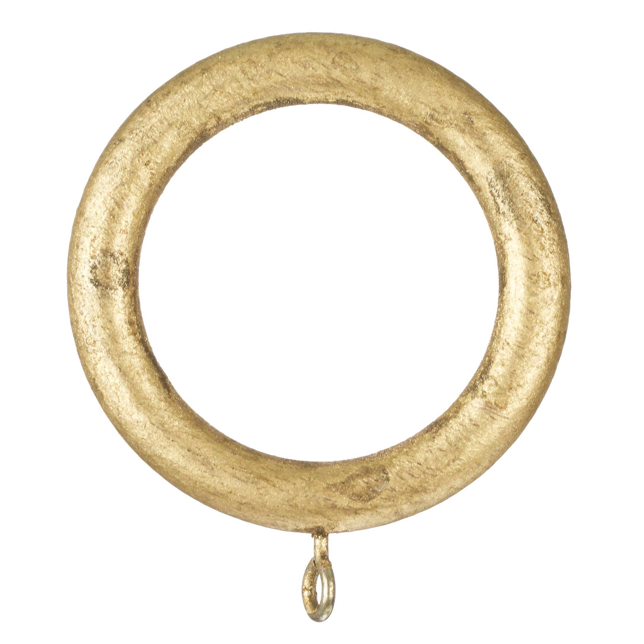 John Lewis Antiqued Gold Painted Wood Rings Pack of 6 35mm