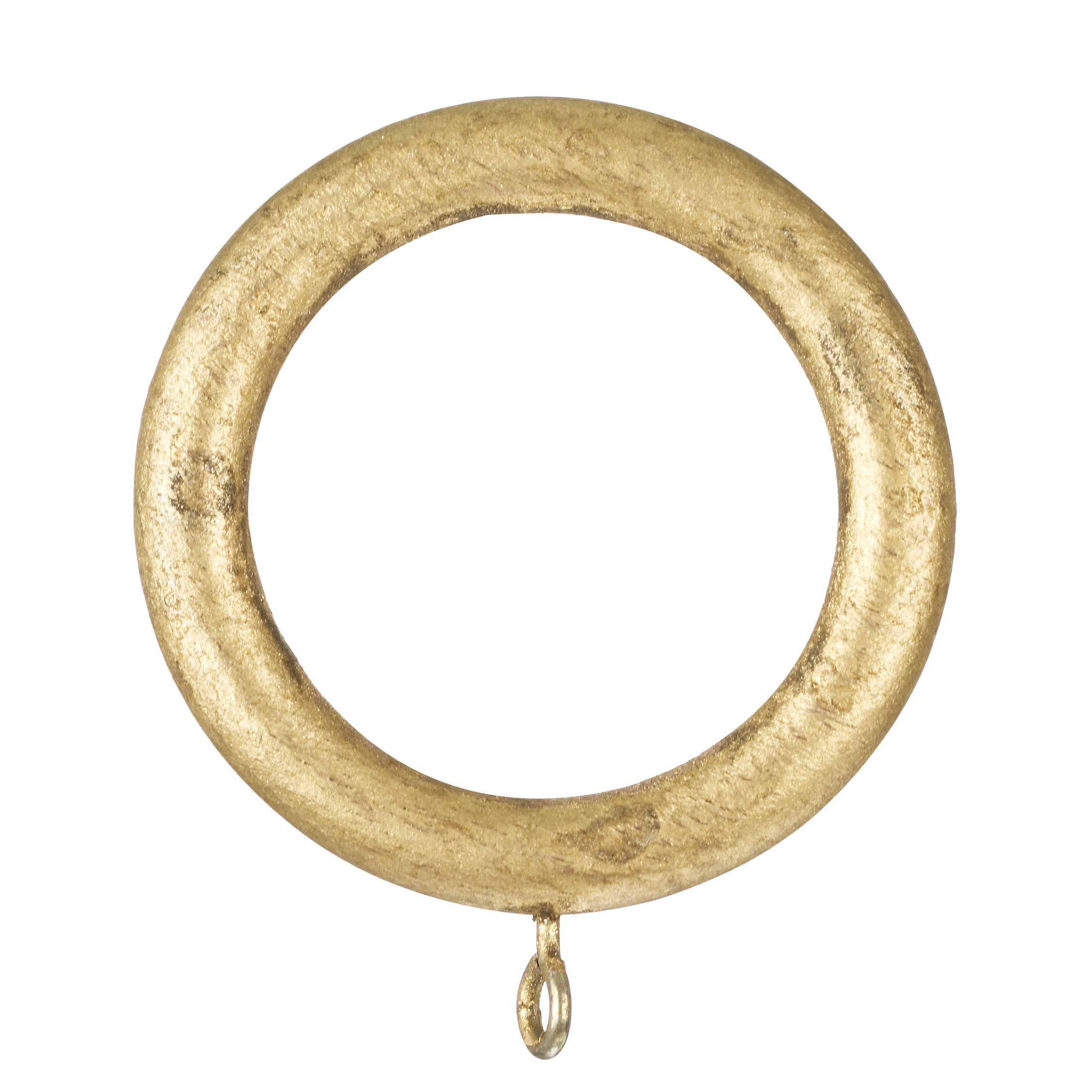 John Lewis Antiqued Gold Painted Wood Curtain Rings, Pack of 6