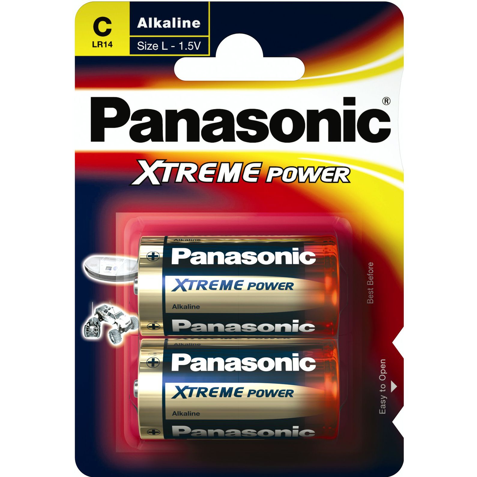 Panasonic Xtreme C Batteries, Pack of 2