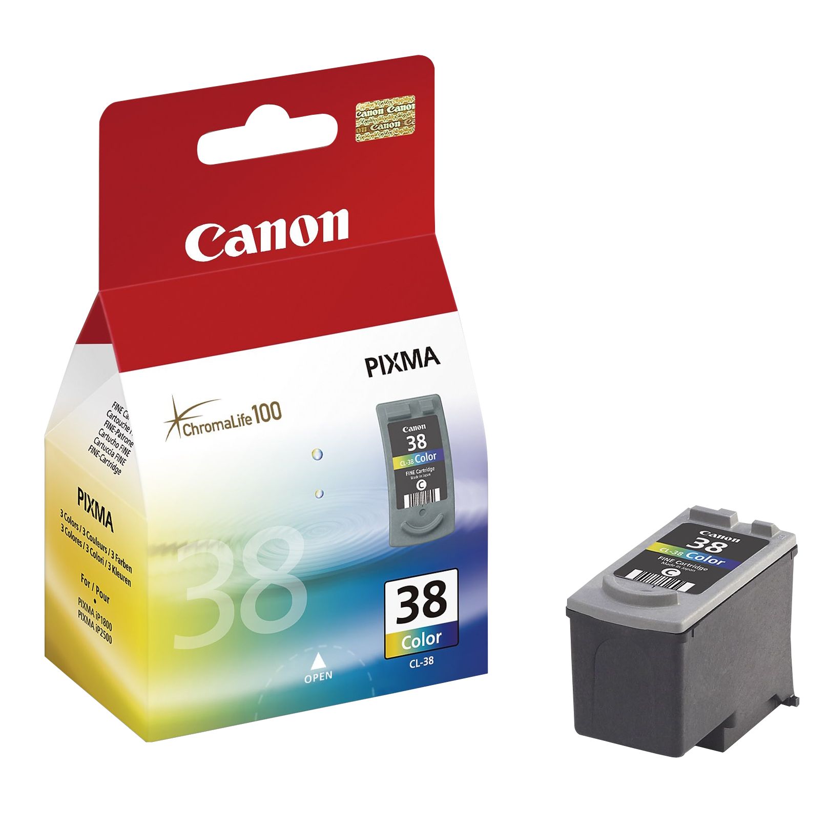 Canon Pixma Inkjet Cartridge, Colour, CL-38