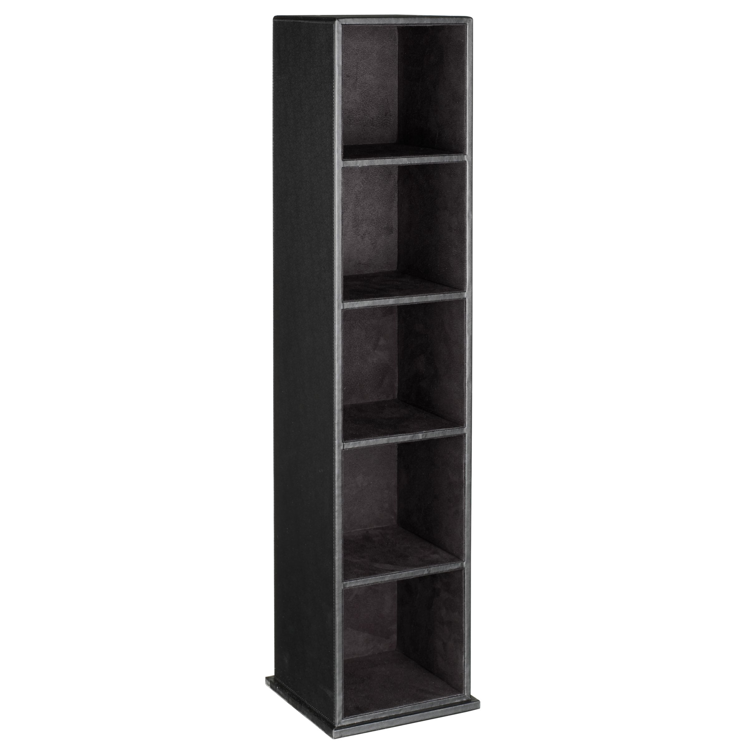 Leather CD Tower, Black