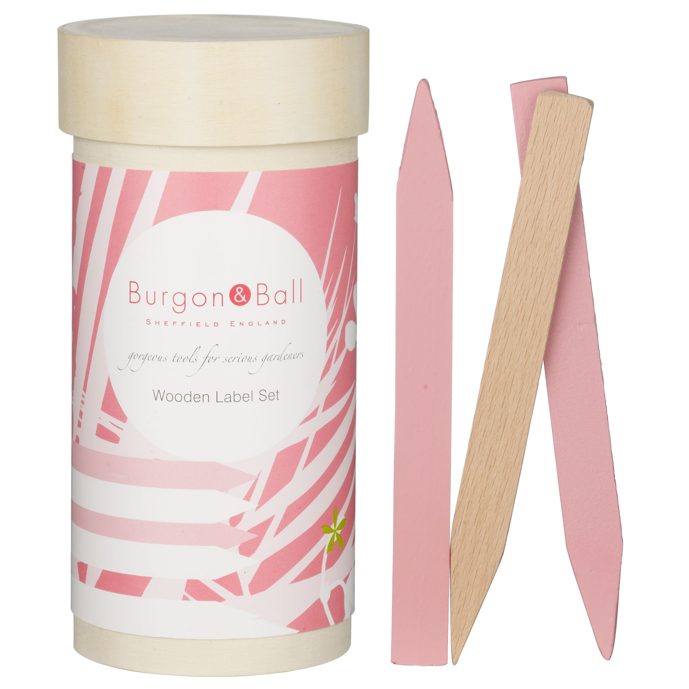 Burgon & Ball Pink Collection Wooden Seed Labels