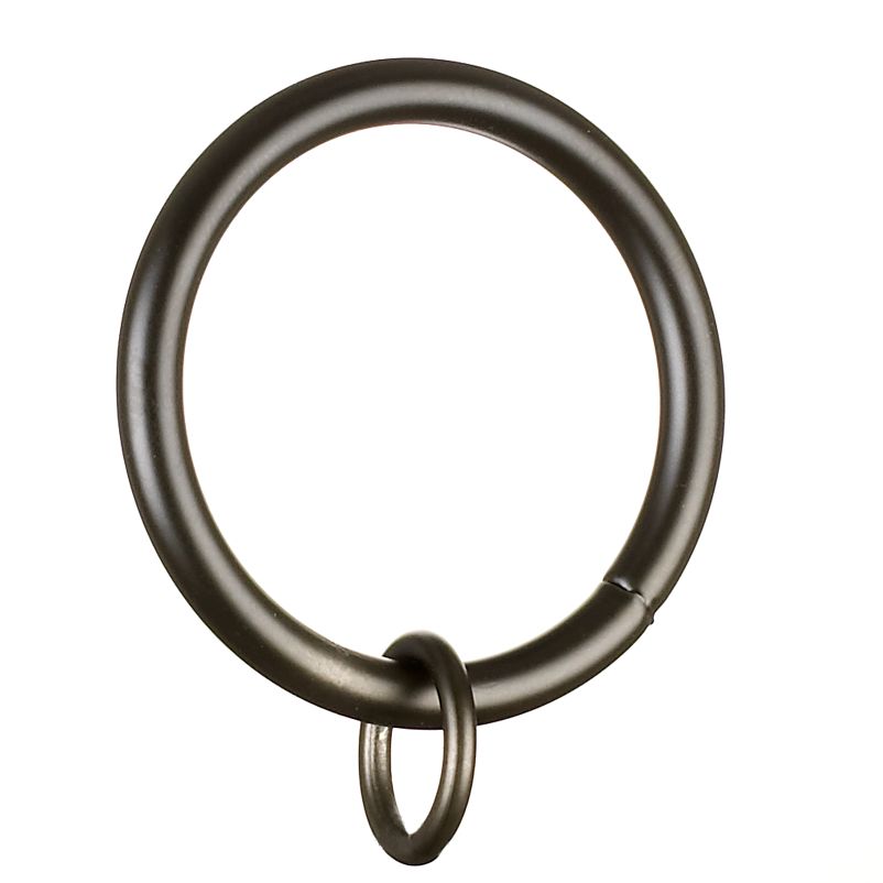 John Lewis Waxed Steel Curtain Rings, 25mm, Pack of 6