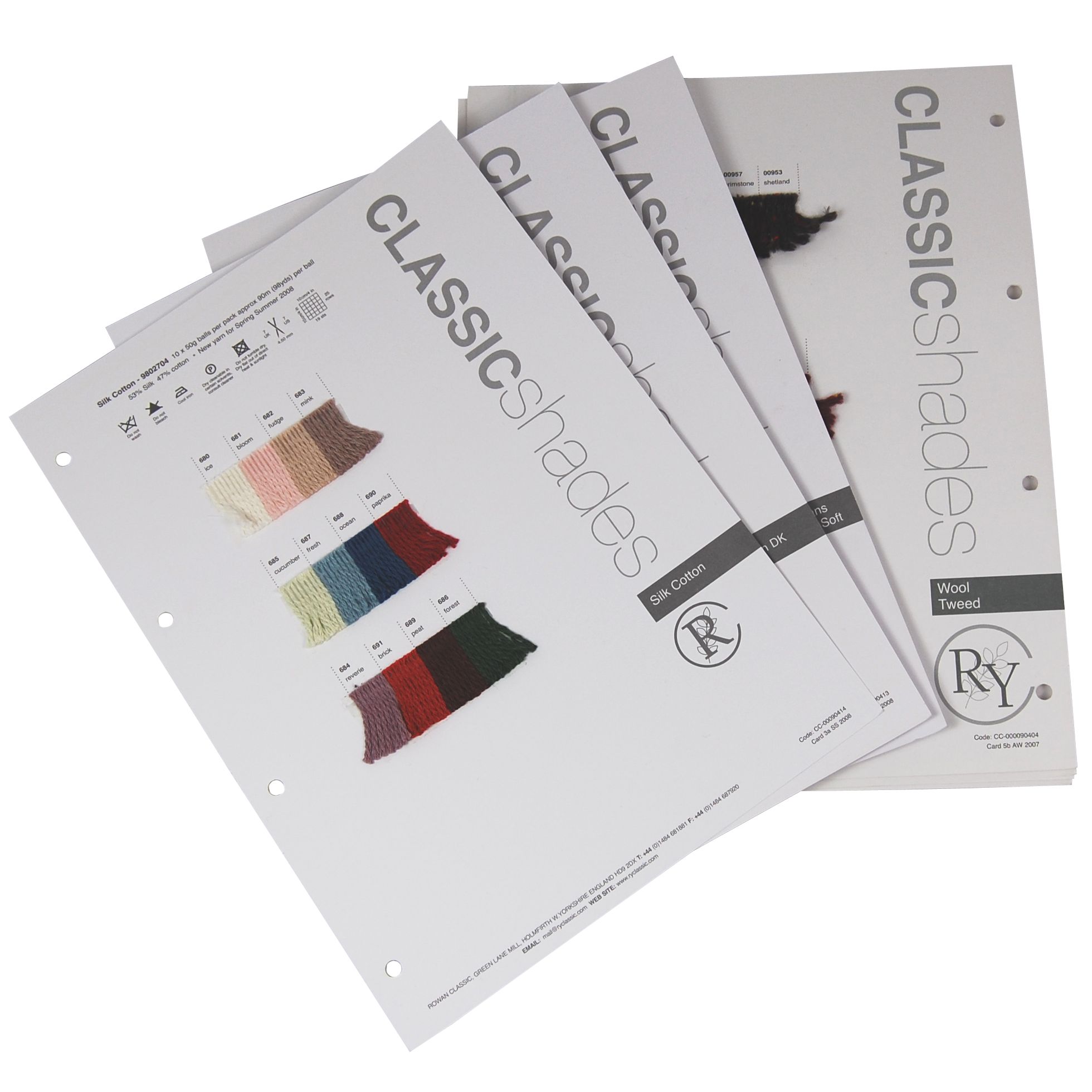 Rowan Yarns Classic Shade Cards, Full Sets, A/W 2007