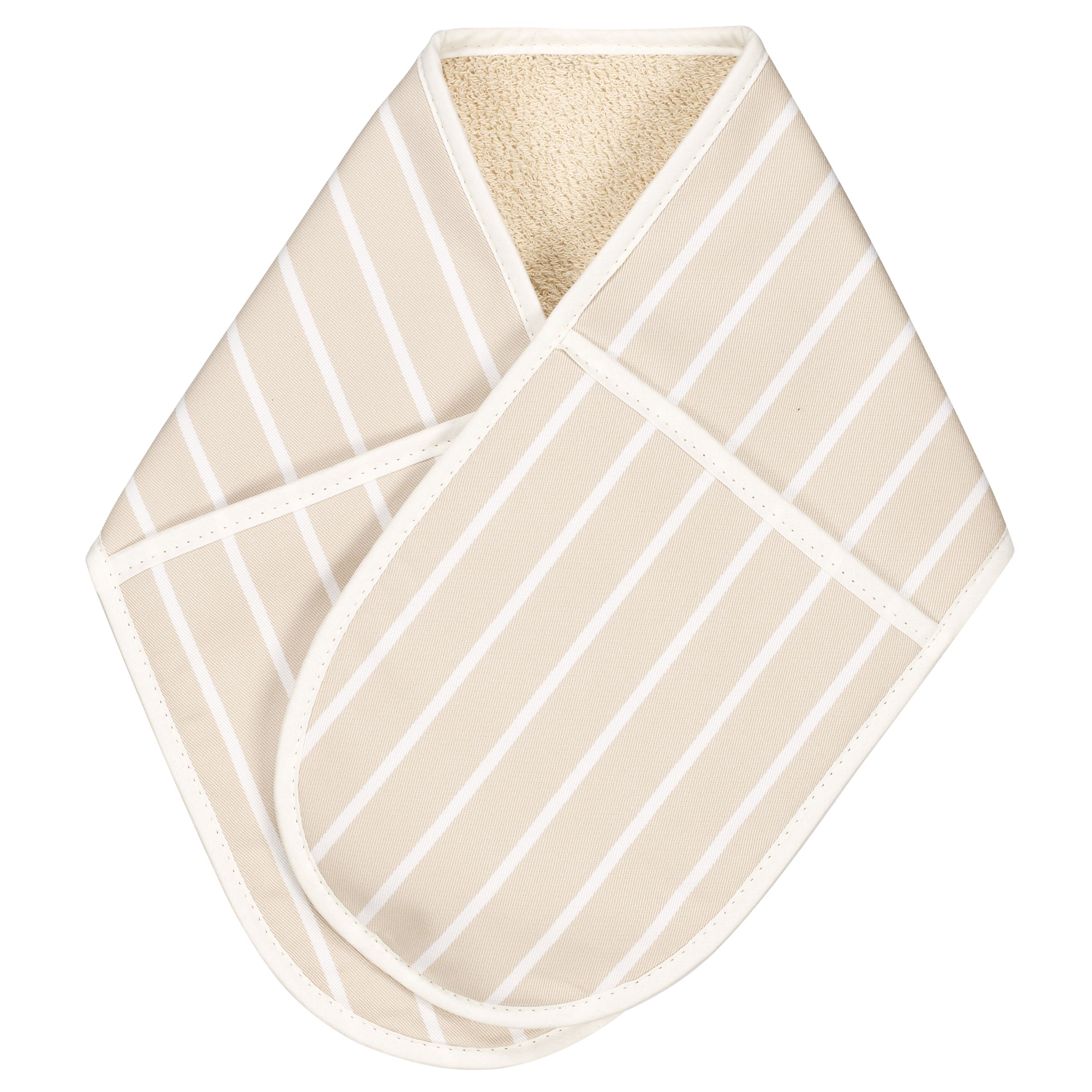 John Lewis Butcher's Stripe Double Oven Glove, Natural