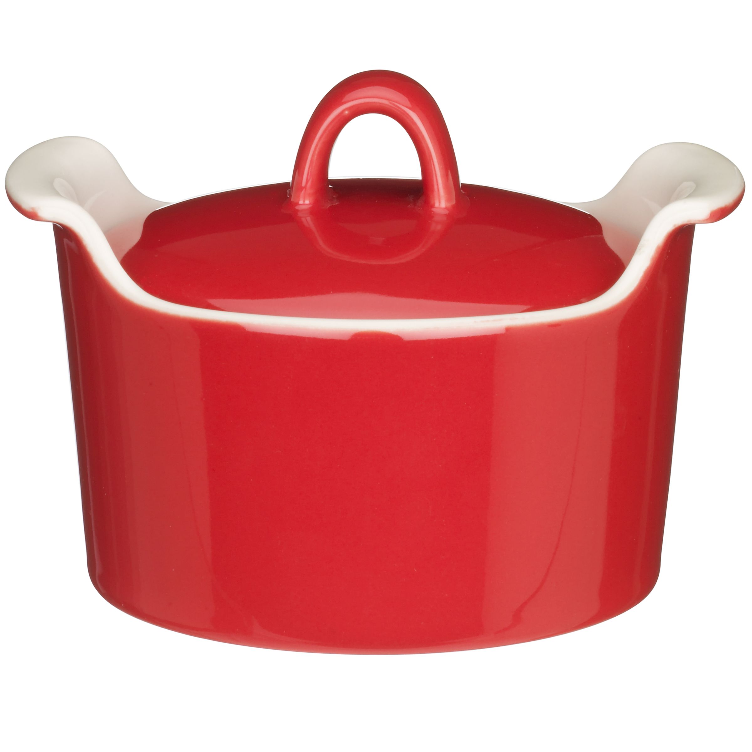 John Lewis Ceramic Mini Casserole, Red Lacquer, Dia.10cm