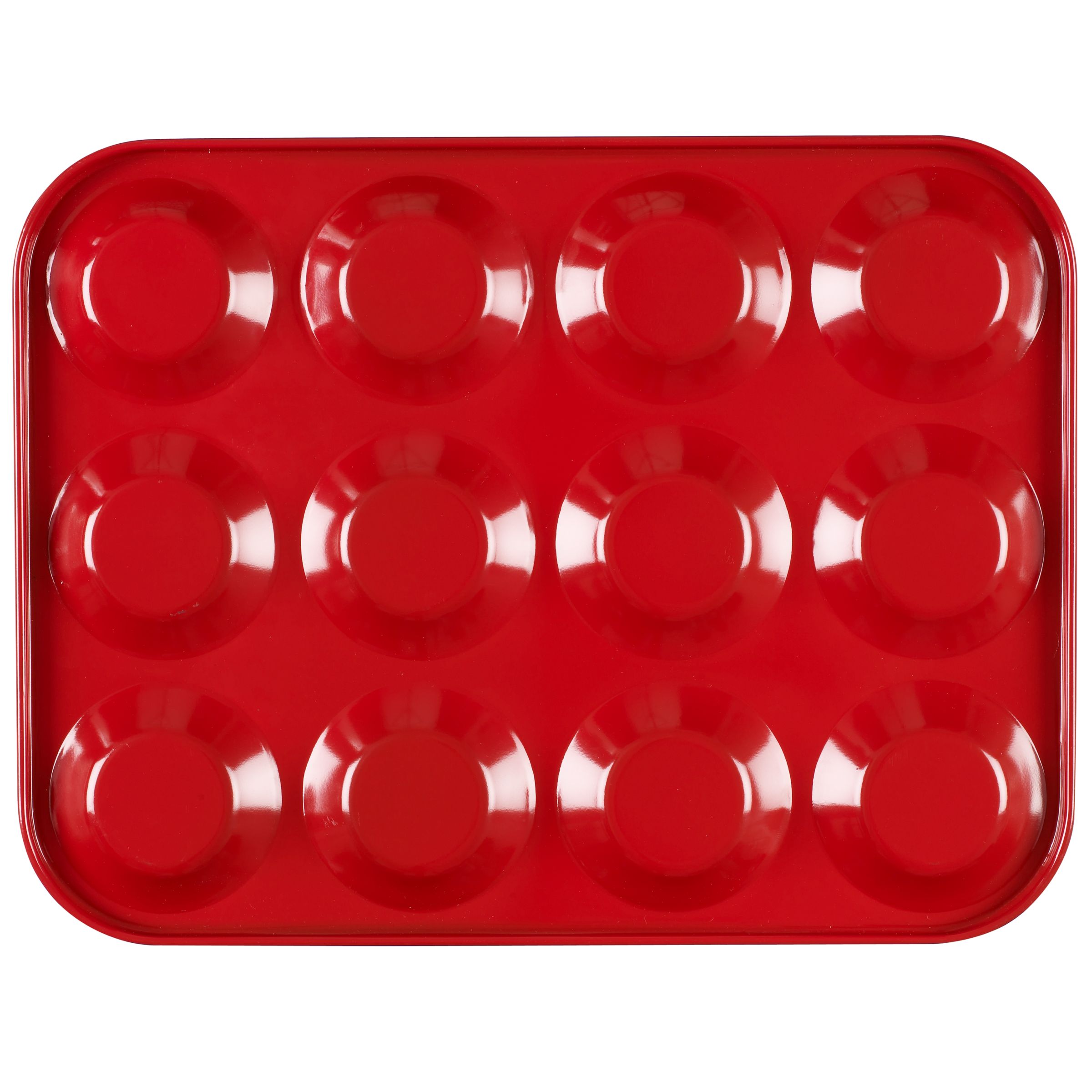 John Lewis 12 Cup Bun Tin Red