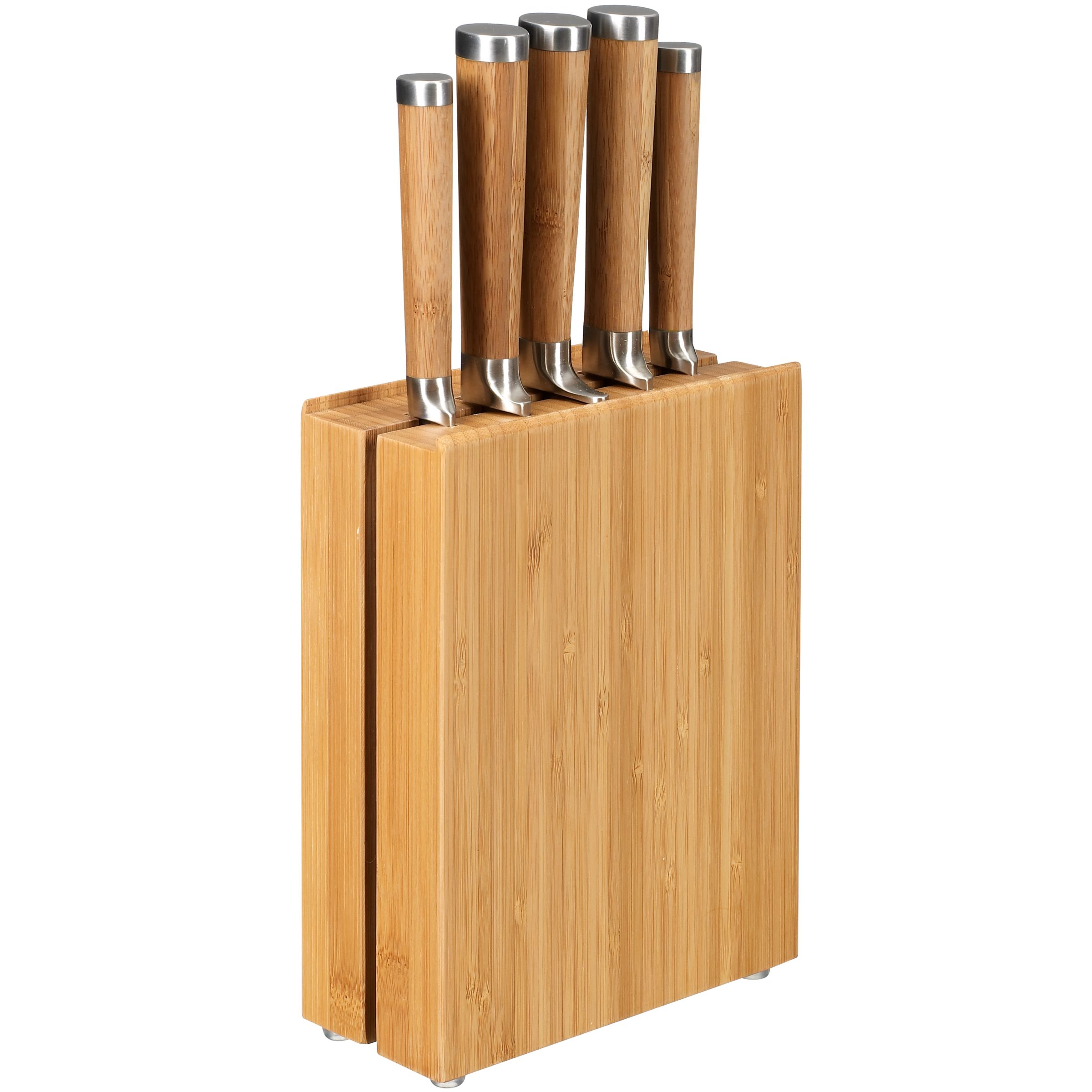 John Lewis Bamboo 6 Piece Knife Block