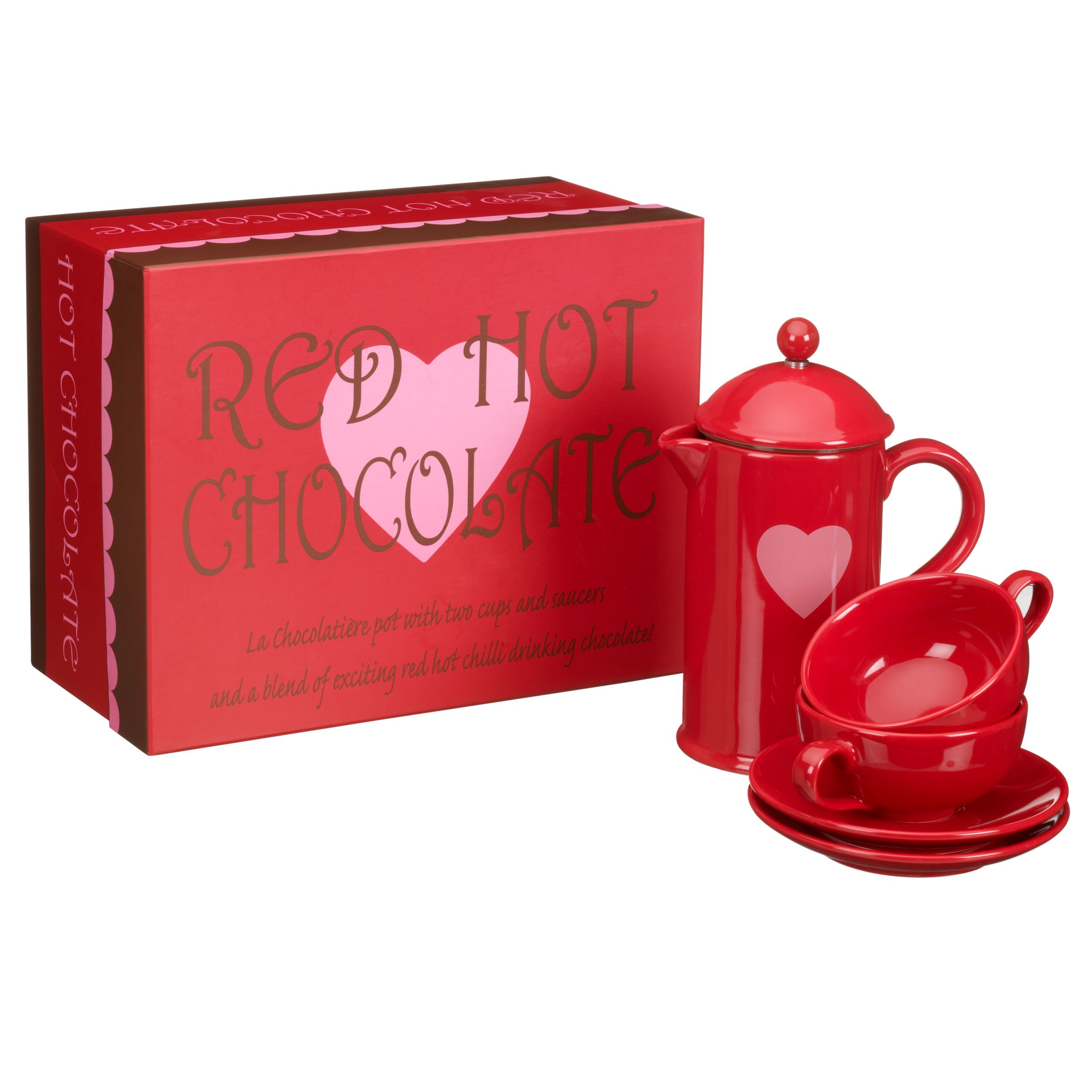 Red Hot Chocolatiere Gift Set