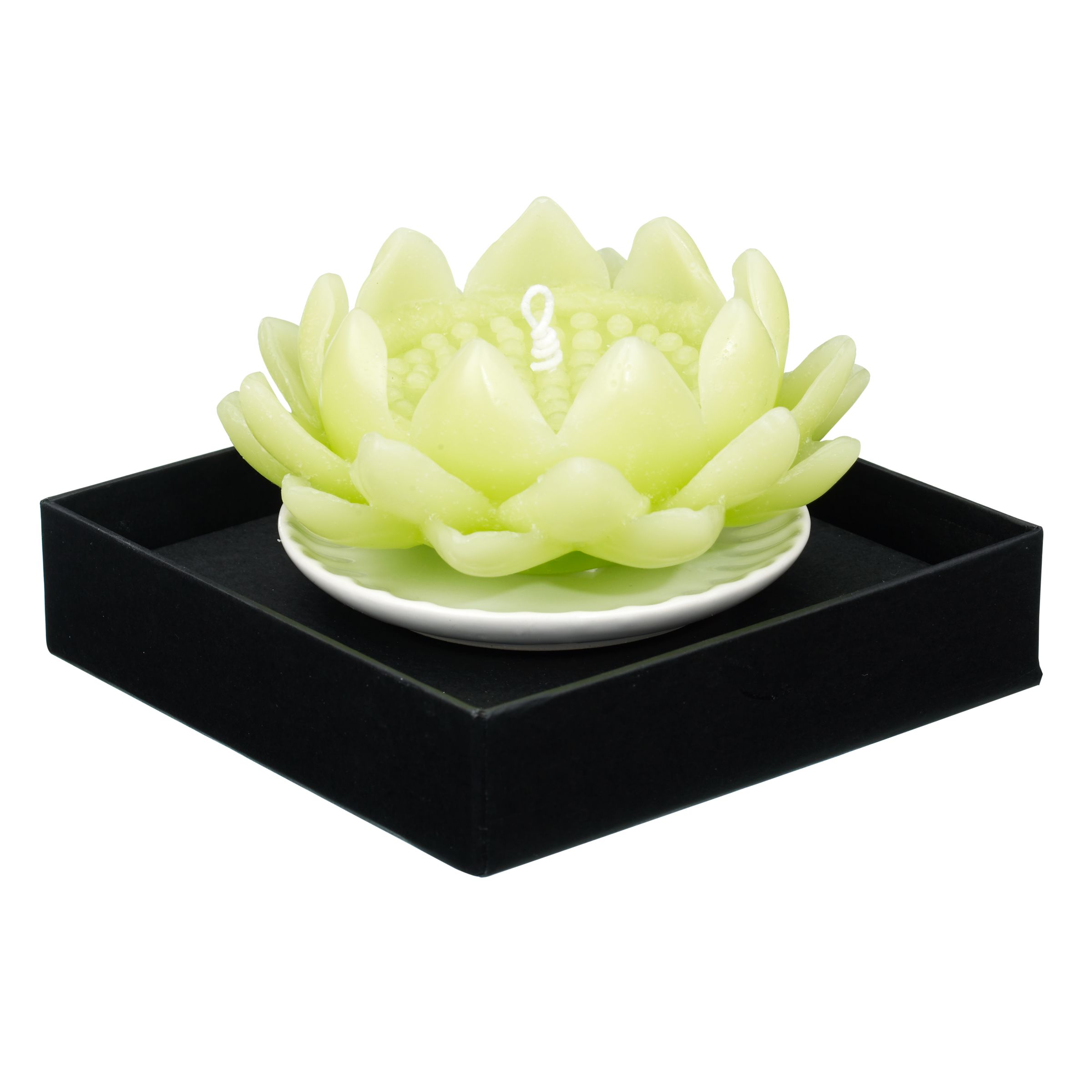 Lotus Flower Candle, Large, Wasabi