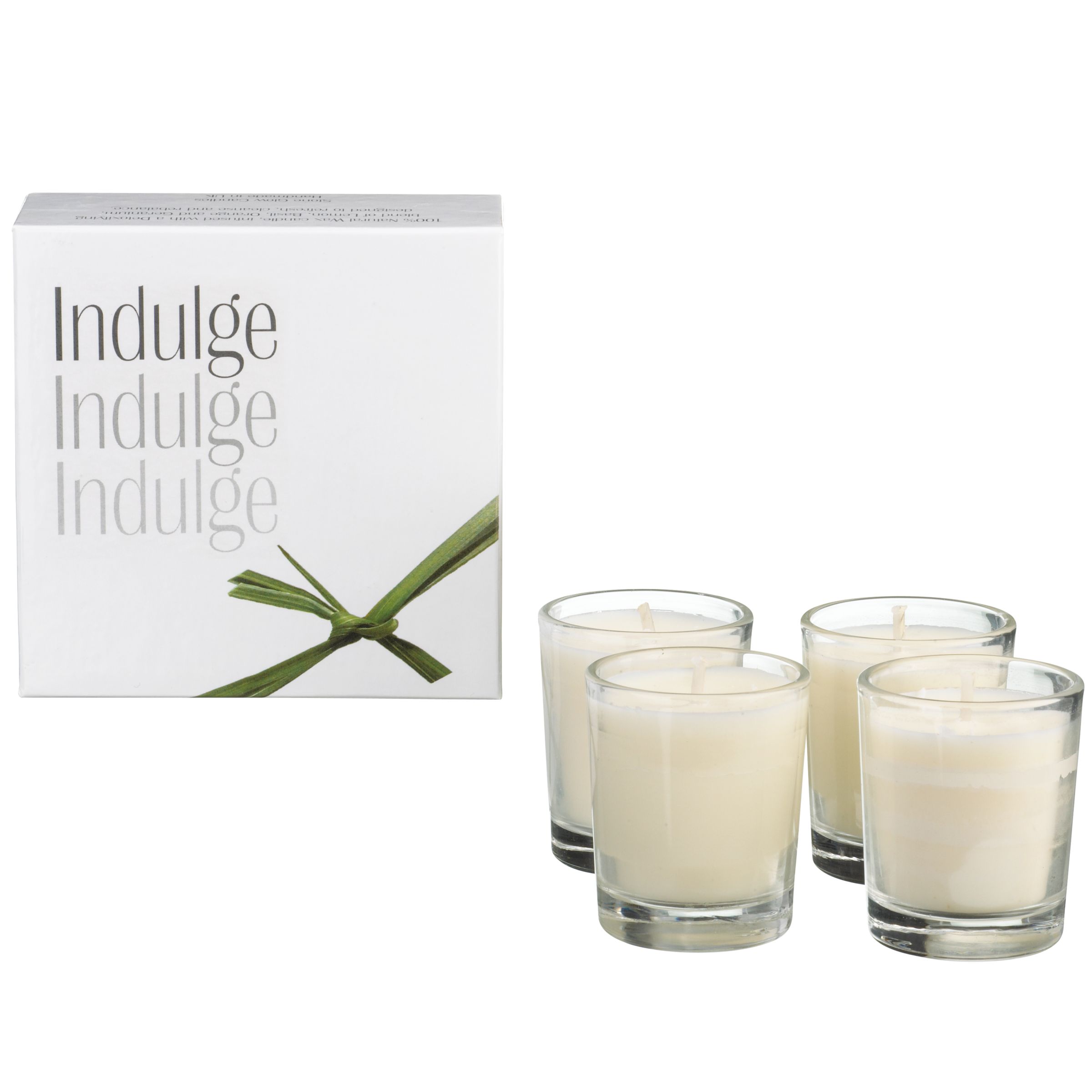 Stoneglow Natural Wax 'Indulge' Scented Candles, Pack of 4