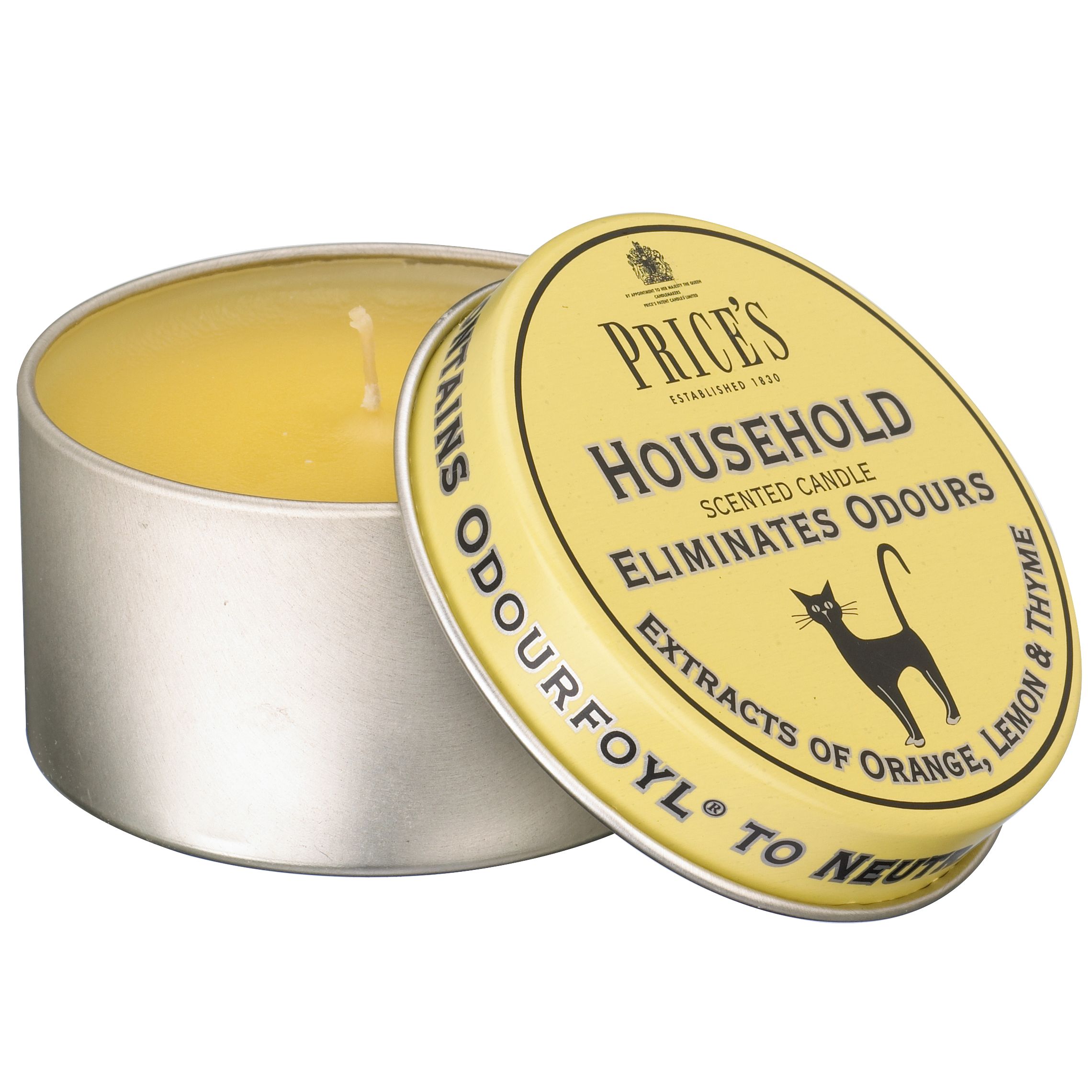 Prices Household Candle Tin Orange Lemon Thyme