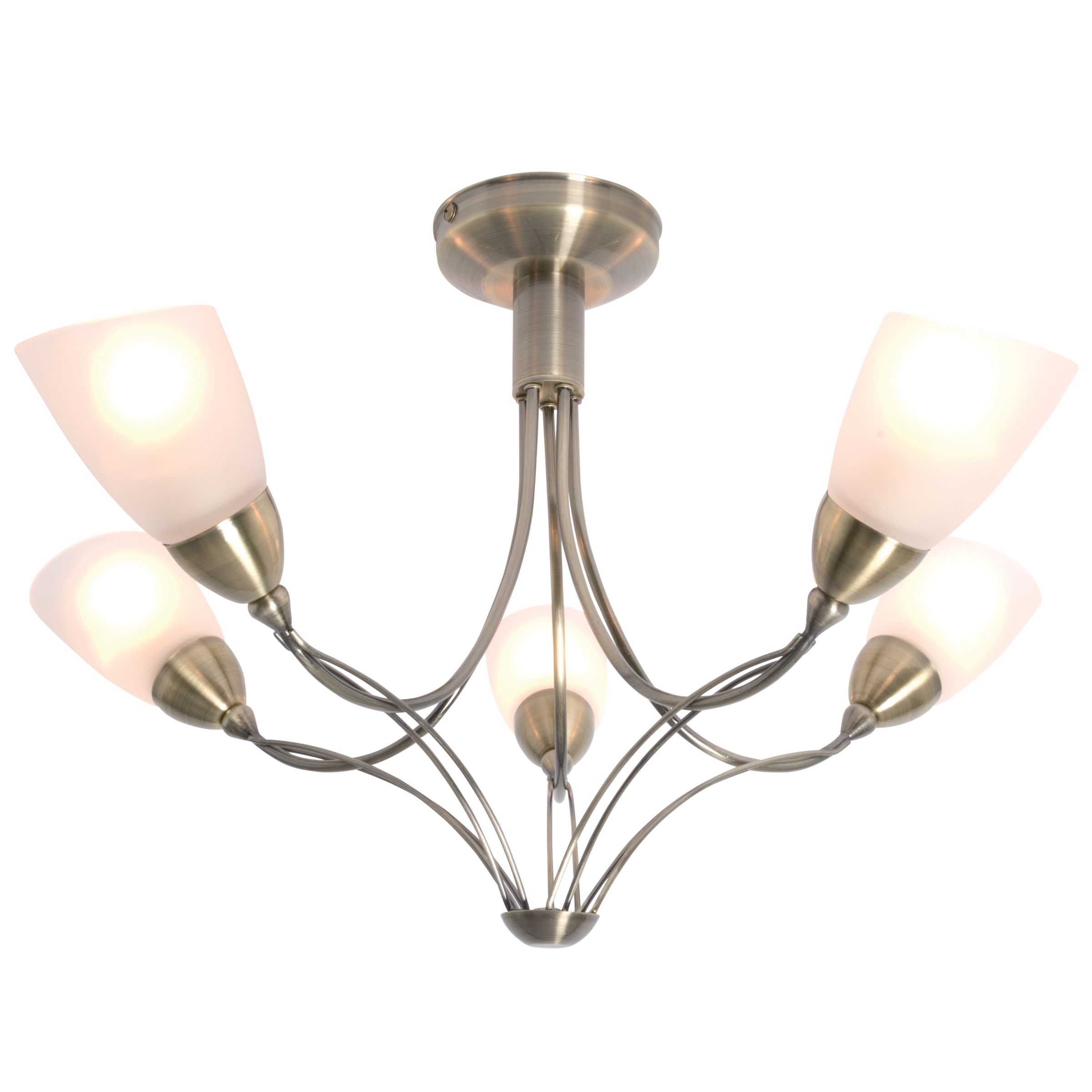 Maria Ceiling Light, 5 Arm, Antiqued