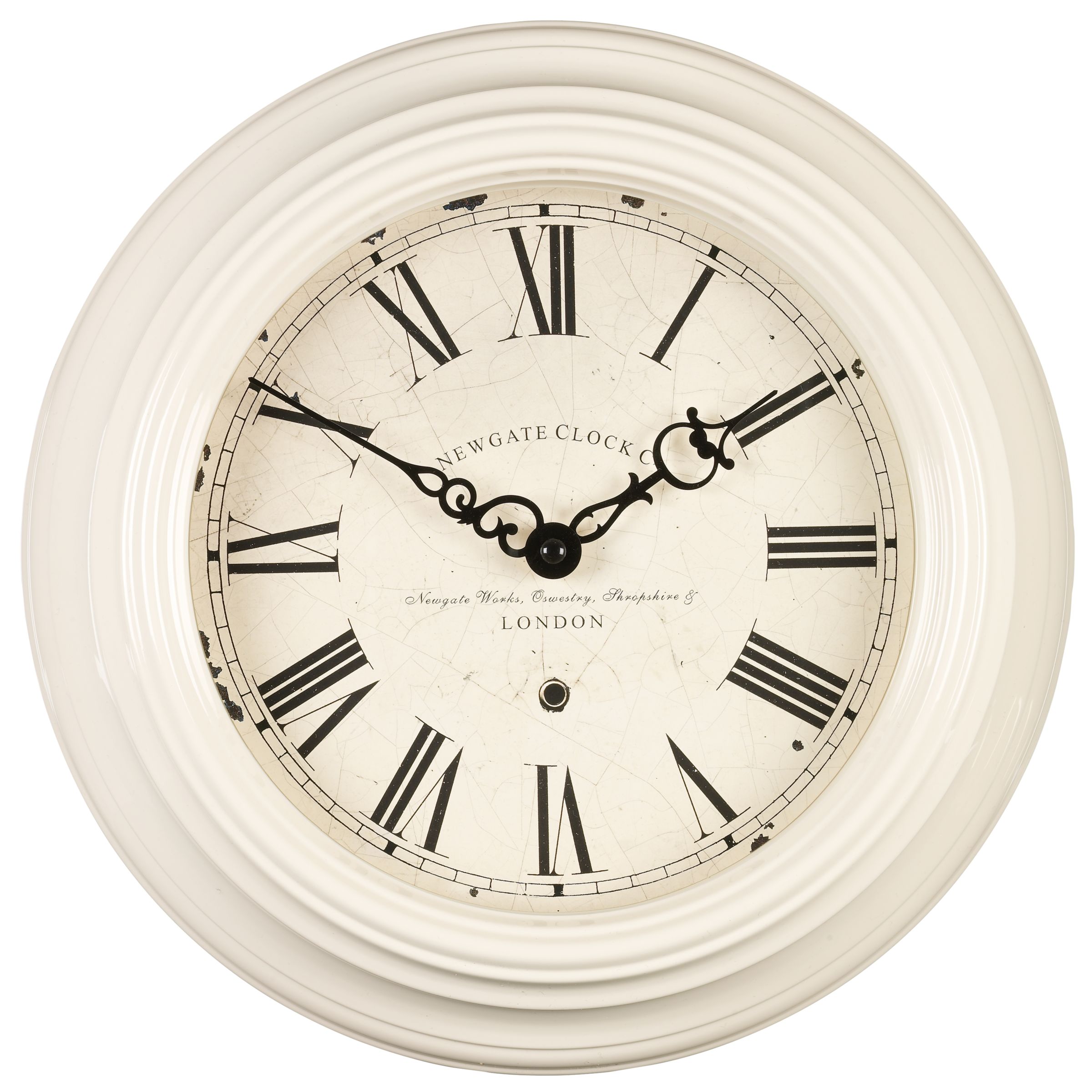 Newgate Gallery Clock, Cream
