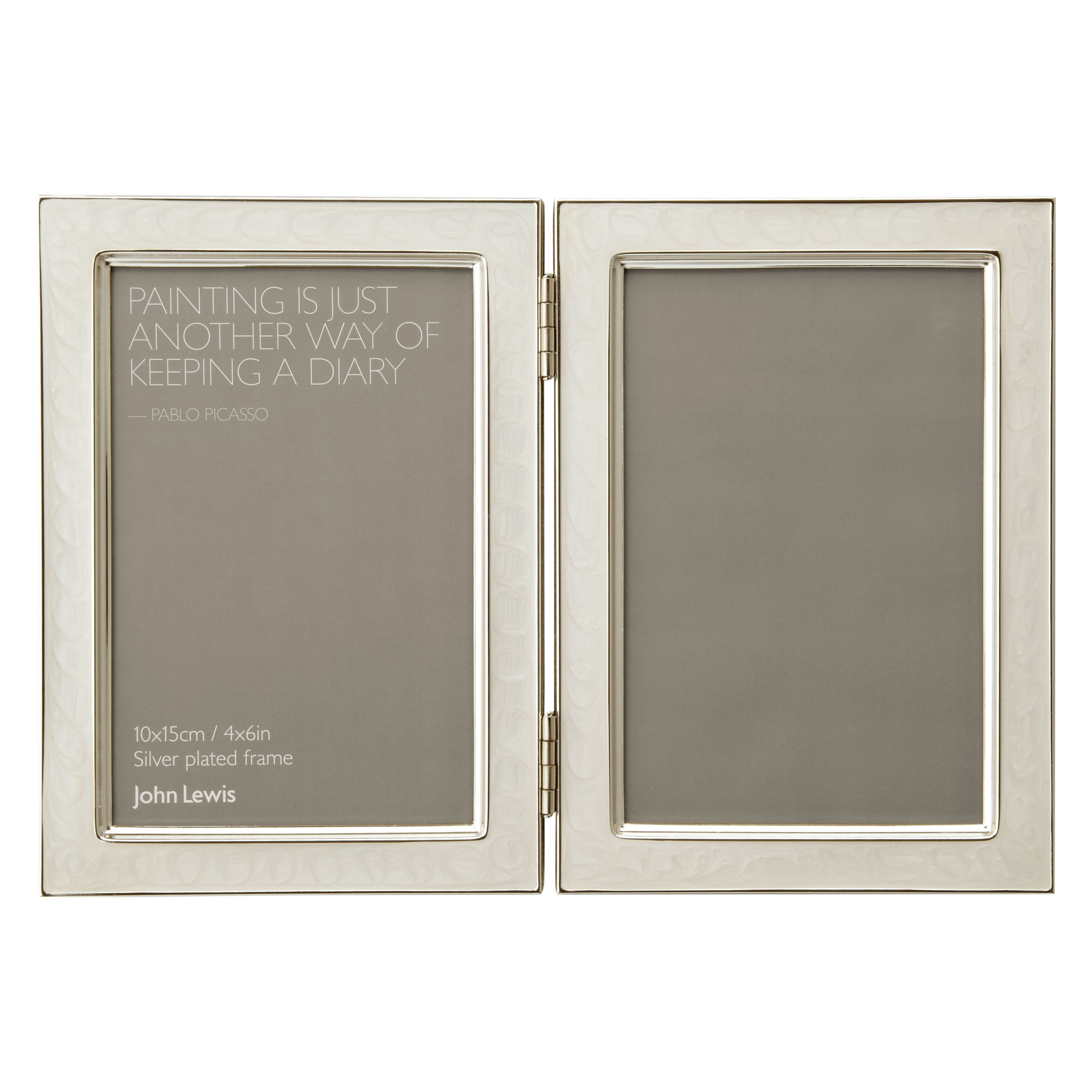 John Lewis Double Frame, Enamel, 4x6''