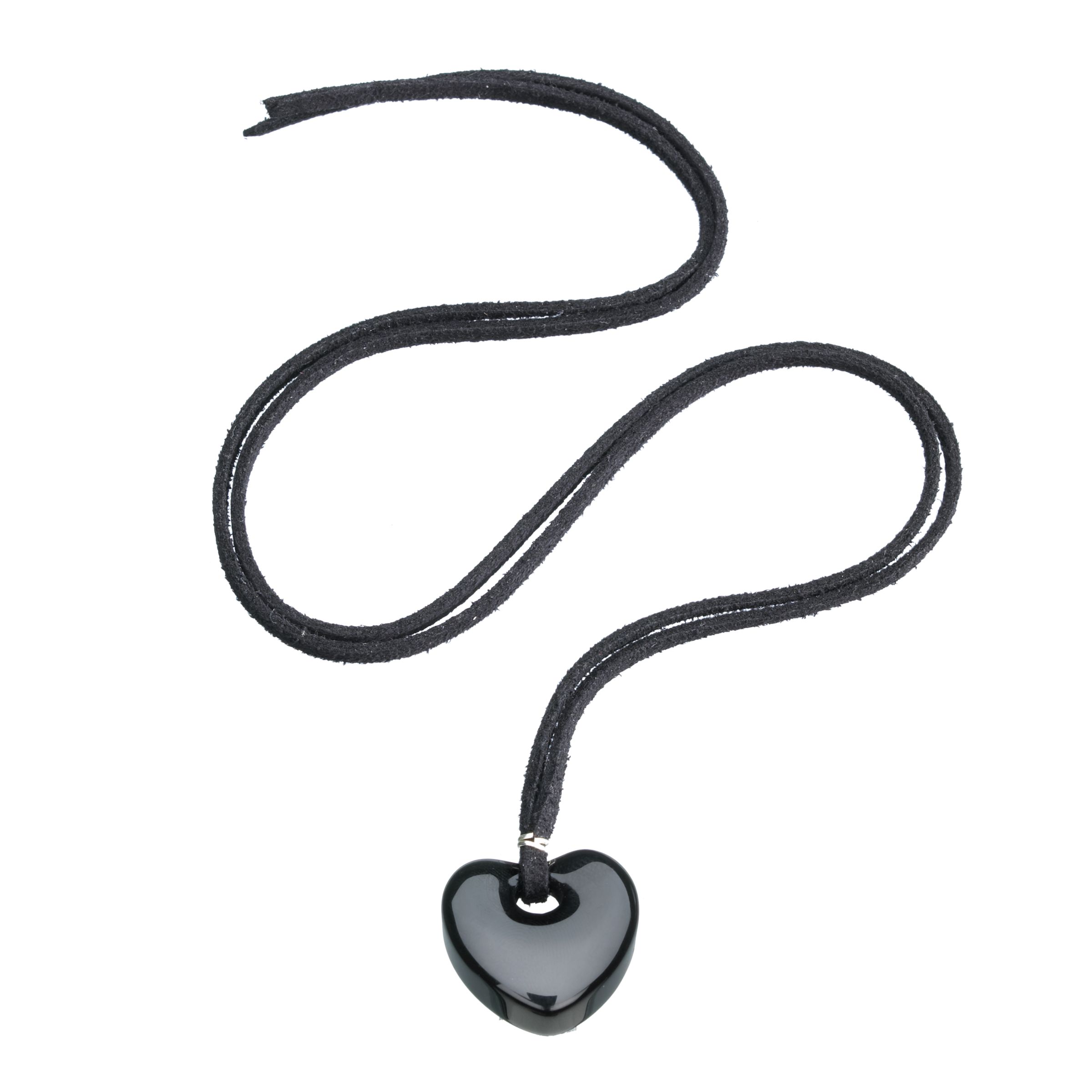 Martick Jewellery Onyx Heart Necklace, MJ1391
