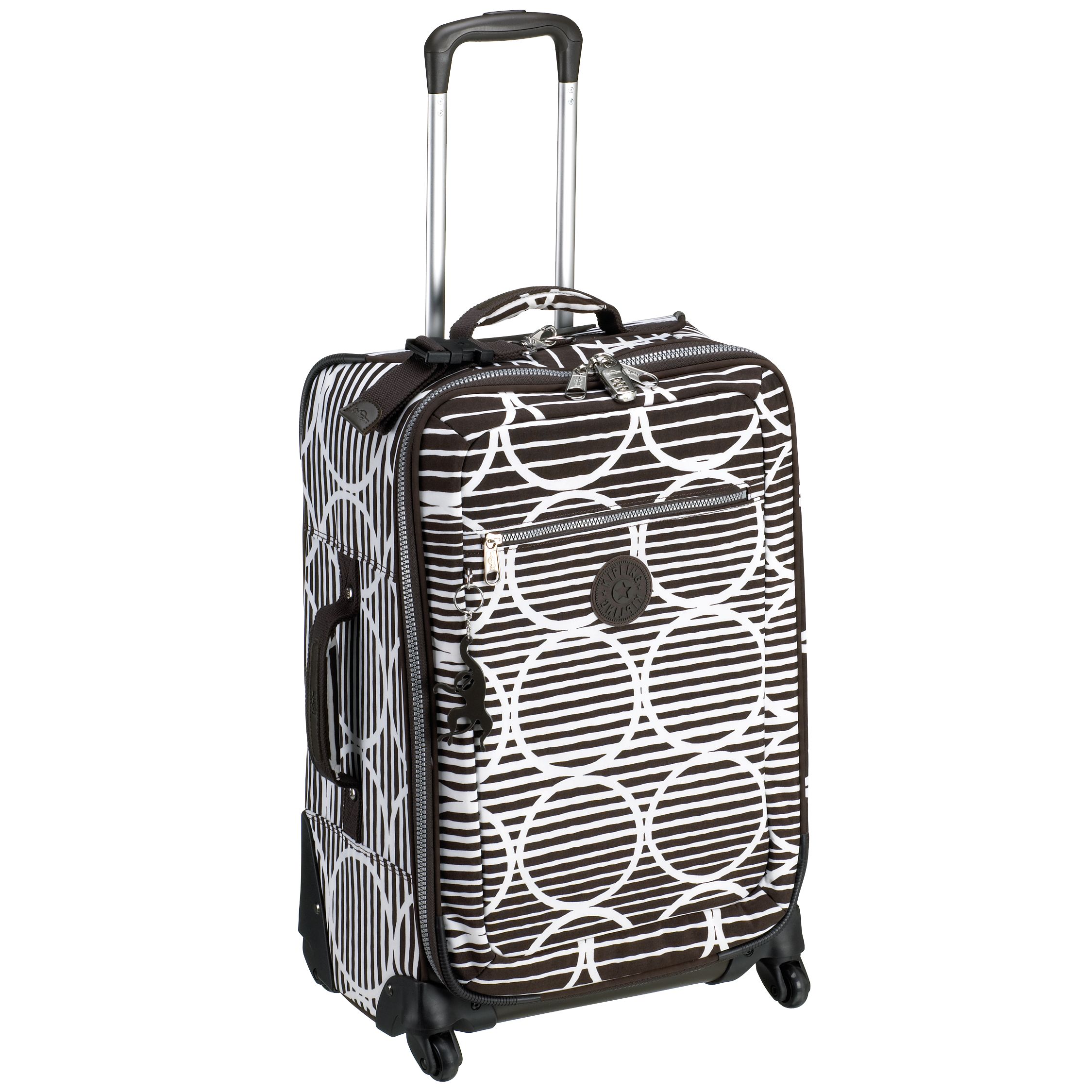 Kipling Seattle 4 Wheel Trolley Case, Brown/White