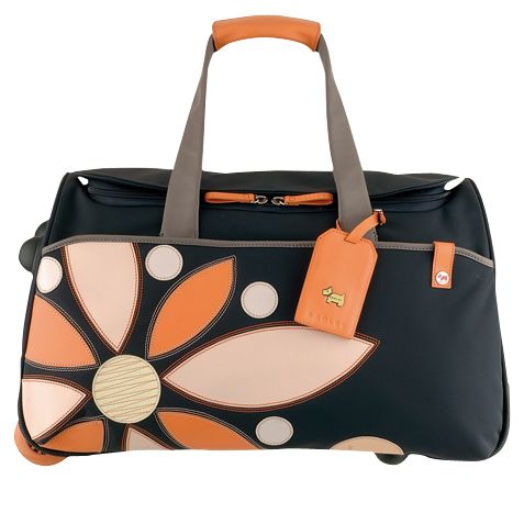 Radley Sunshine Wheeled Holdall, Black/Orange
